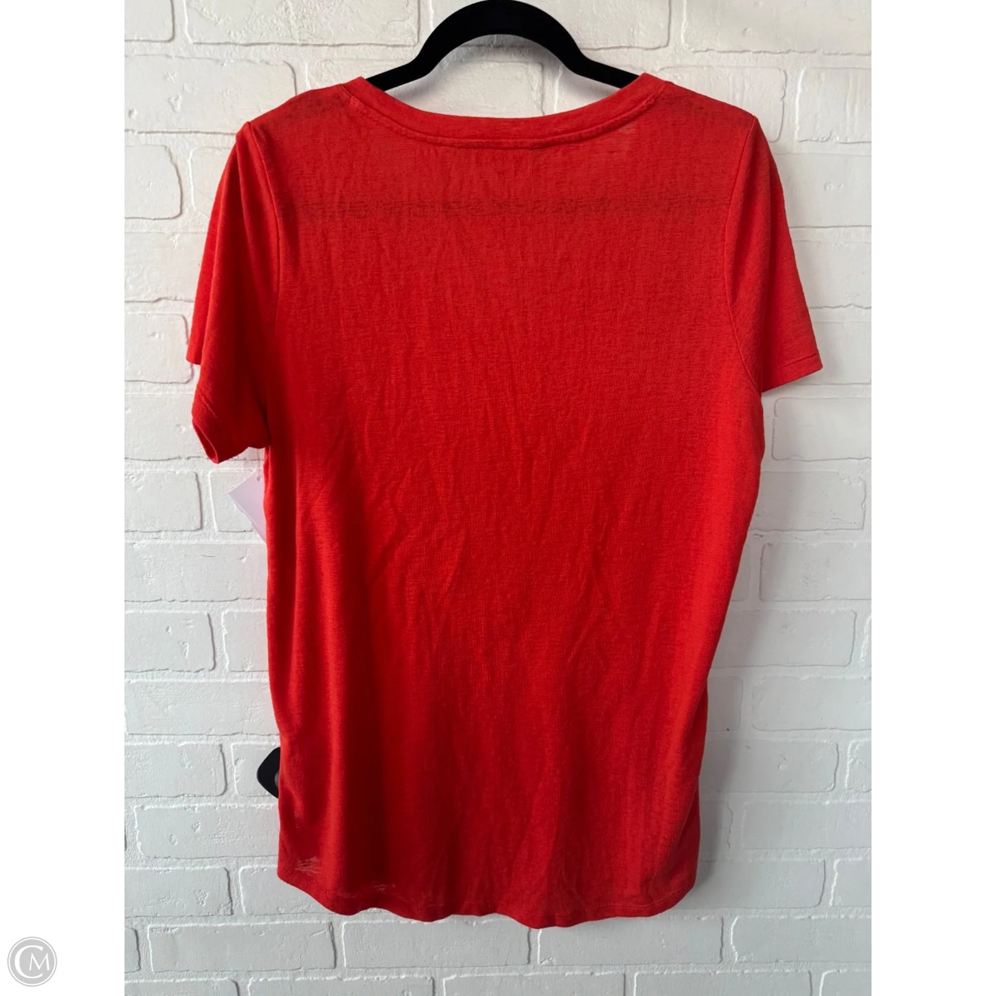 Athletic Top Short Sleeve By Athleta In Orange, Size: L