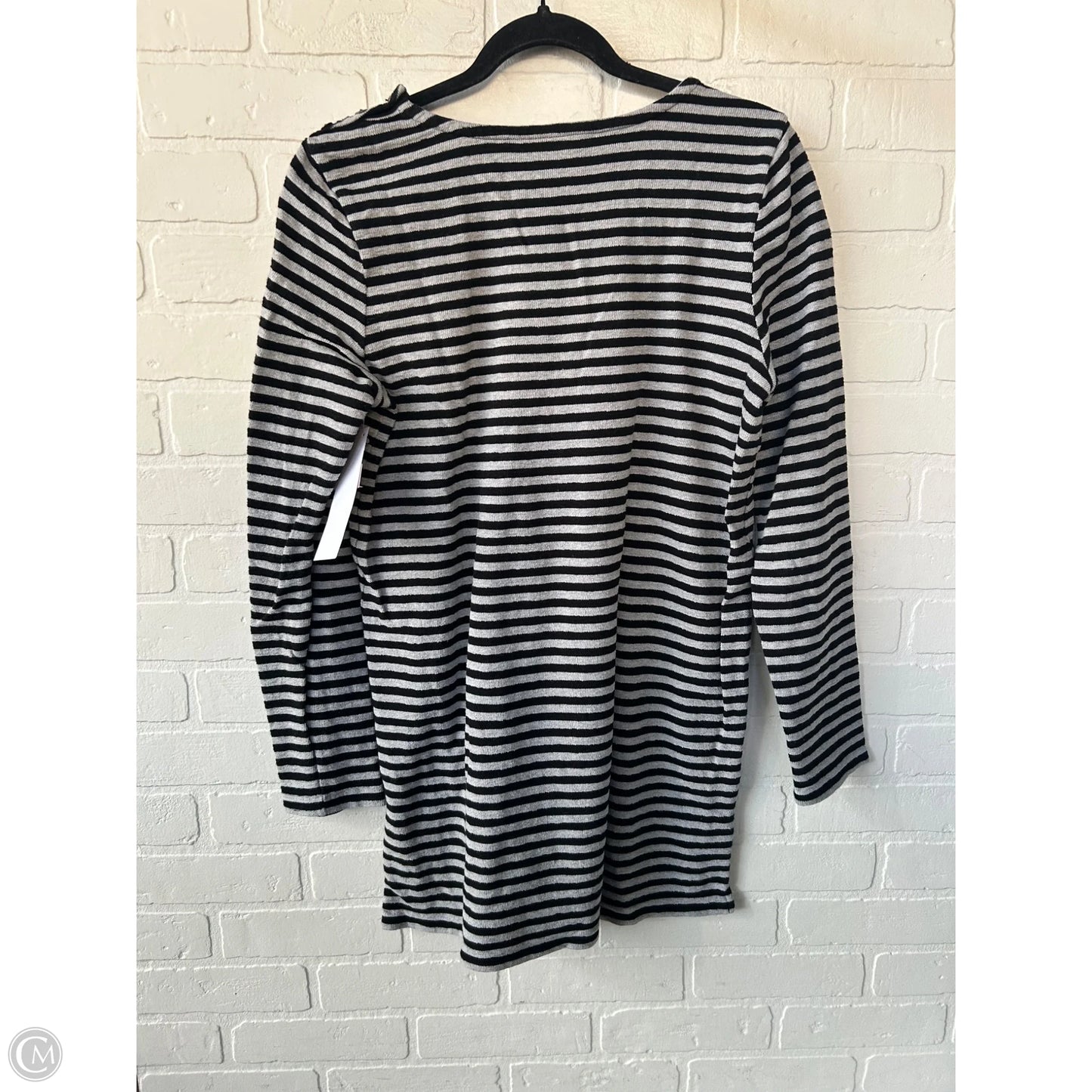 Tunic Long Sleeve By J. Jill In Black & Grey, Size: M