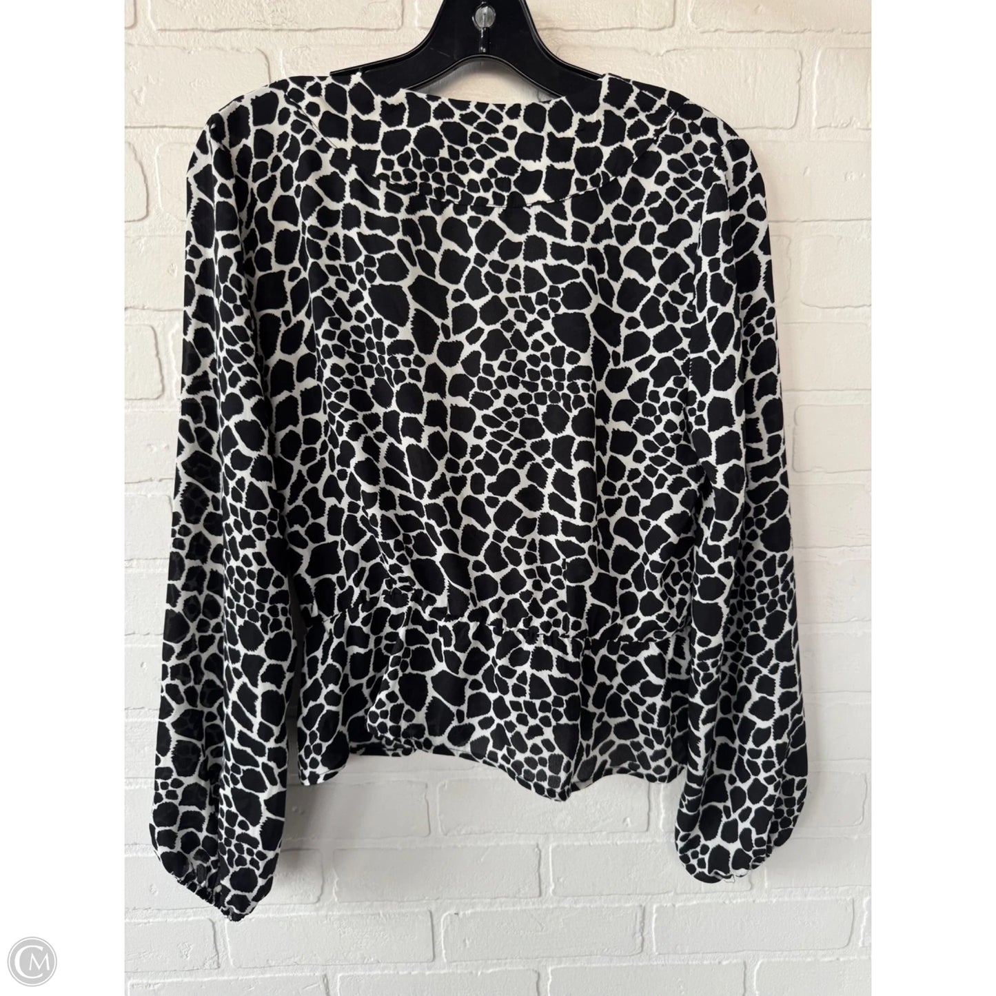 Top Long Sleeve By Free Press In Black & White, Size: S