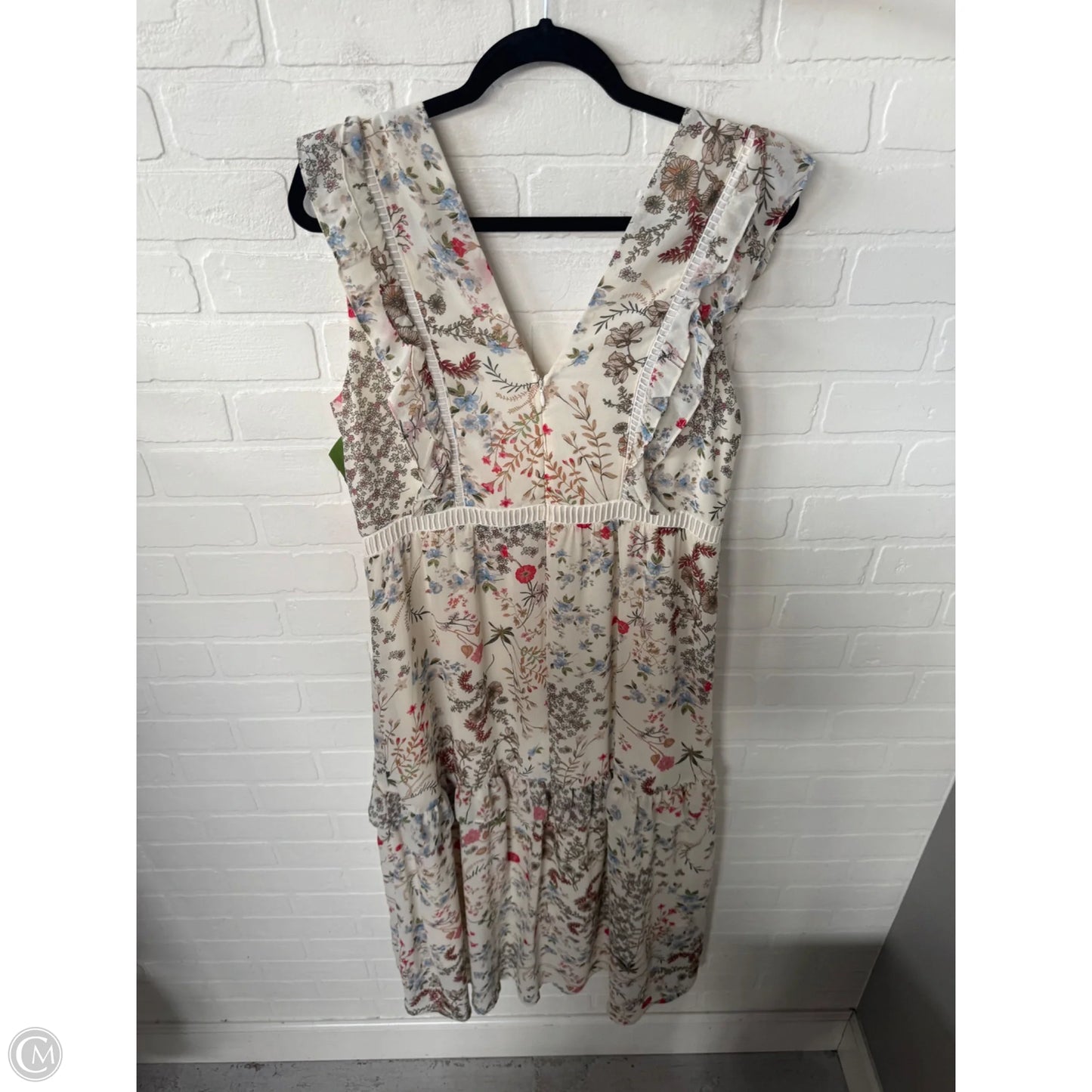 Dress Party Midi By Chelsea 28 In Cream & Red, Size: Xl