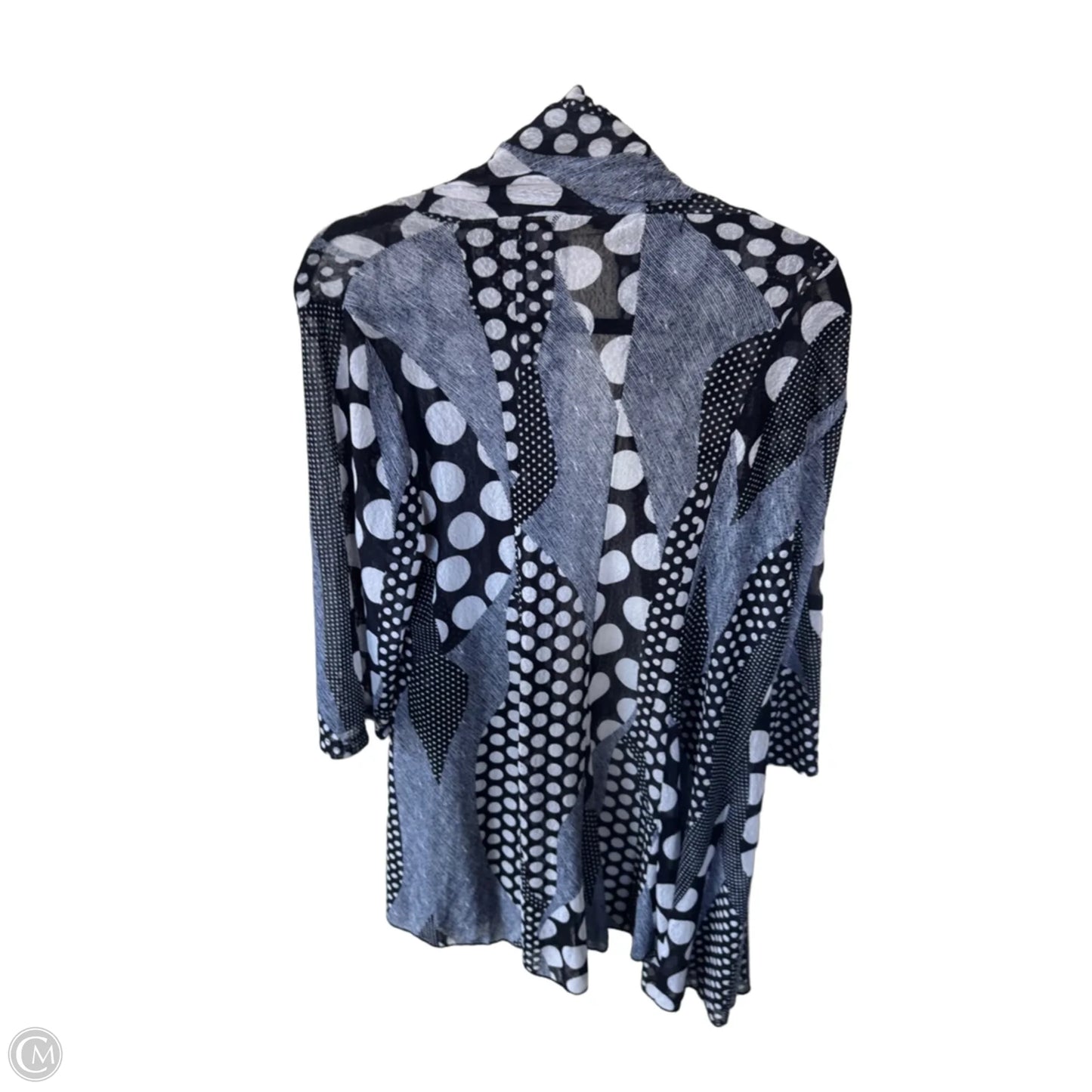 Kimono By Clothes Mentor In Blue & White, Size: Xl