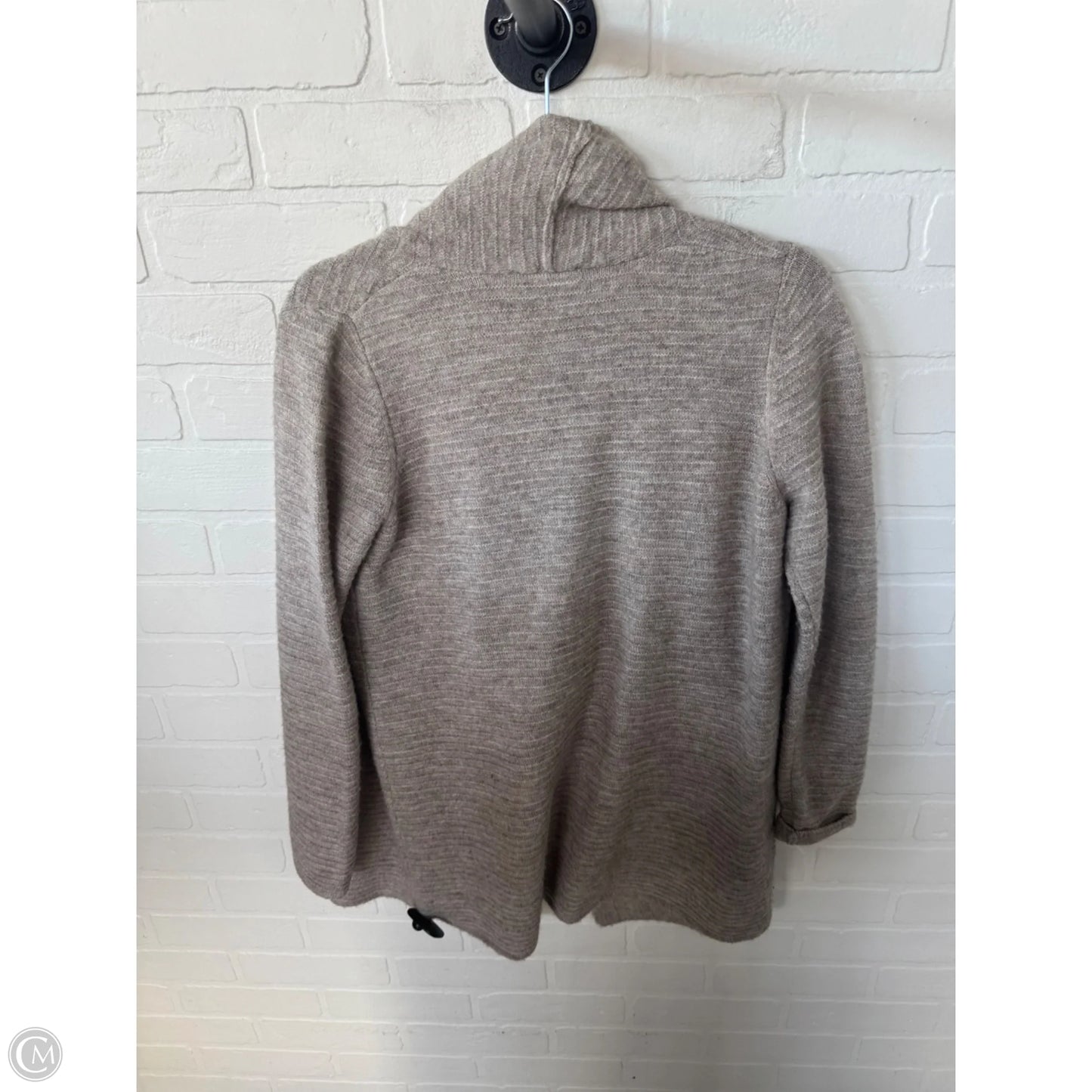 Sweater Cardigan By Lucky Brand In Tan, Size: S