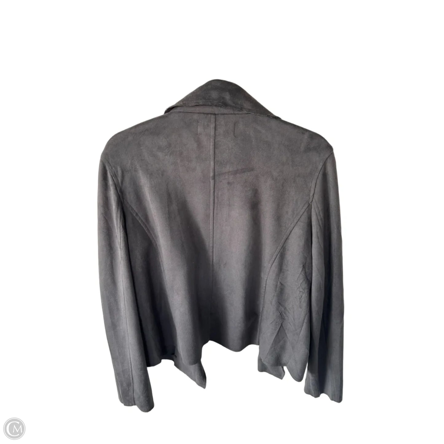 Jacket Moto By Clothes Mentor In Grey, Size: M