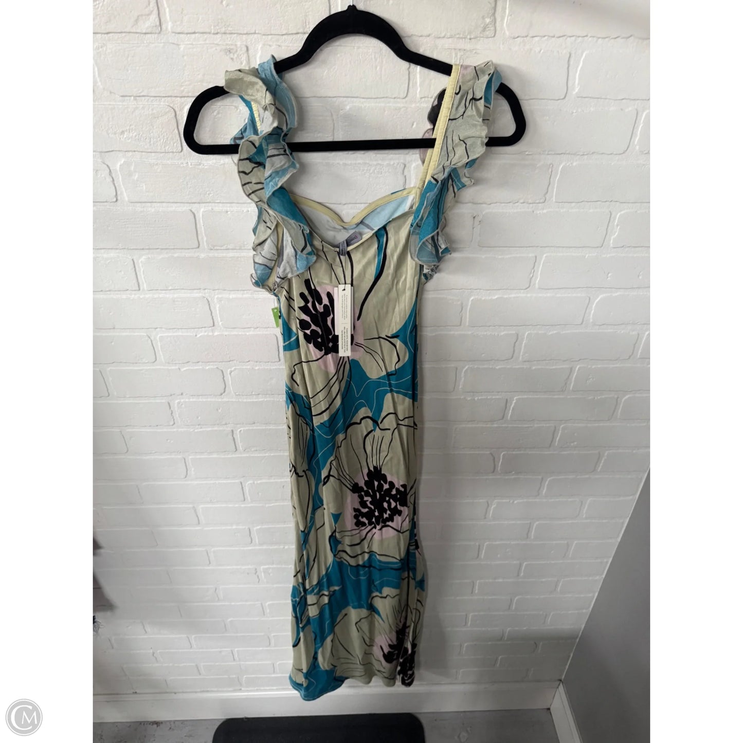 Dress Casual Midi By Conditions Apply In Blue & Tan, Size: S
