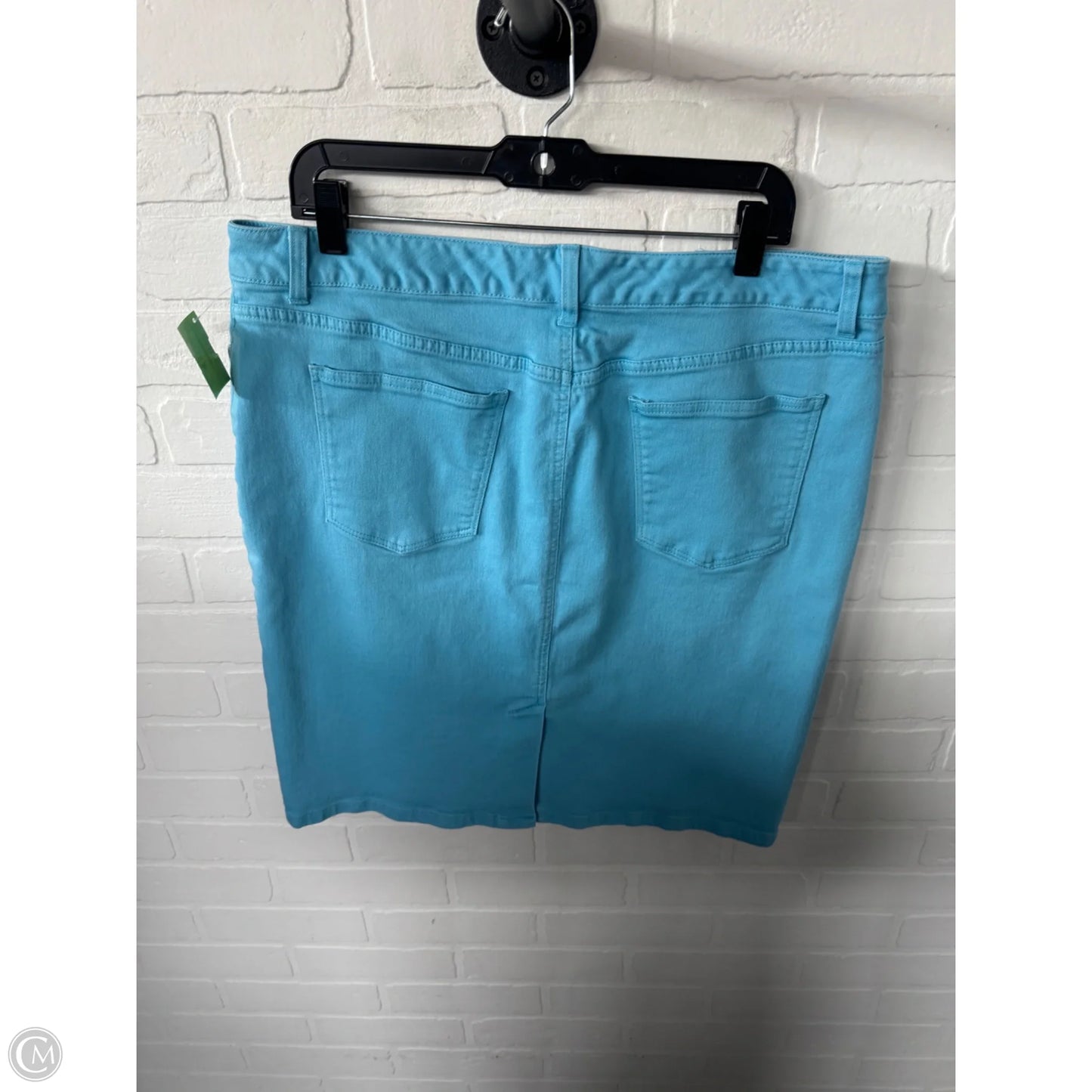 Skirt Midi By Talbots In Blue Denim, Size: 16