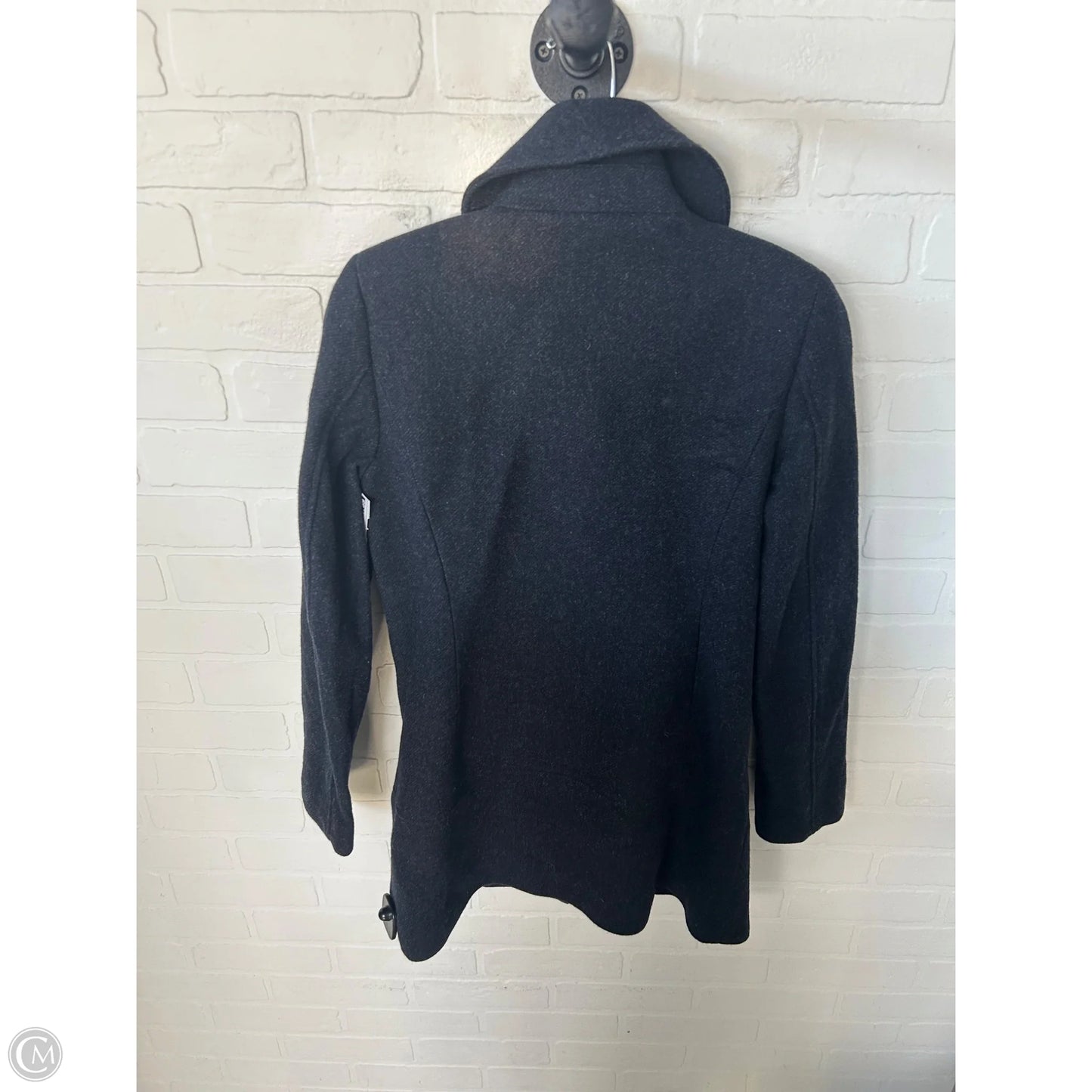 Coat Peacoat By Brooks Brothers In Blue, Size: Xs