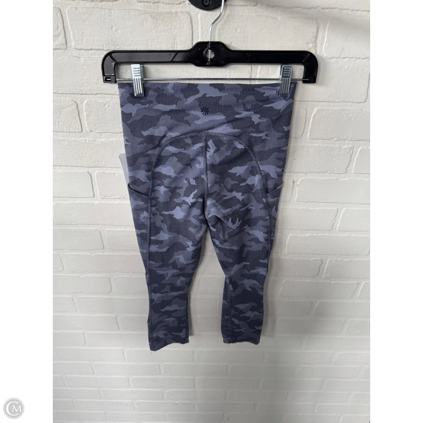 Athletic Leggings Capris By Athleta In Grey & Purple, Size: 0p