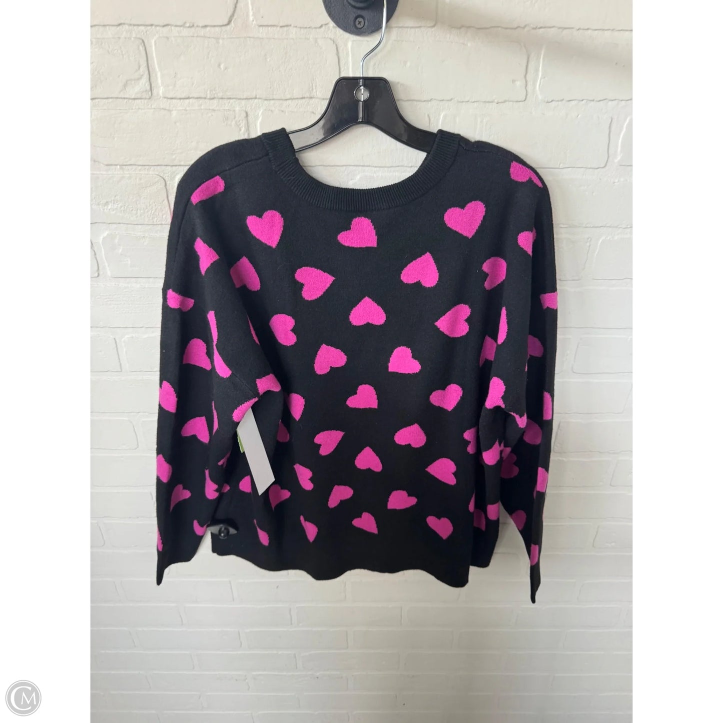 Sweater By Torrid In Black & Pink, Size: L