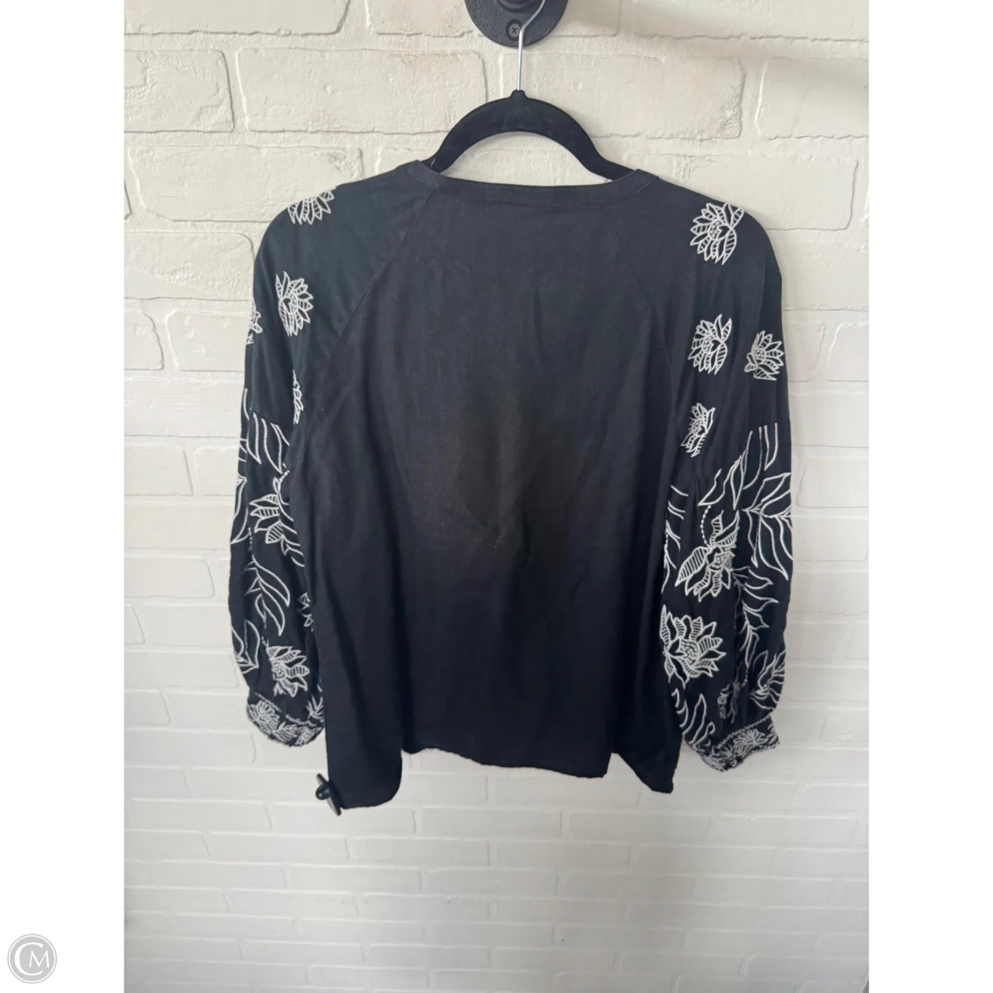 Blazer By Chicos In Black & White, Size: M