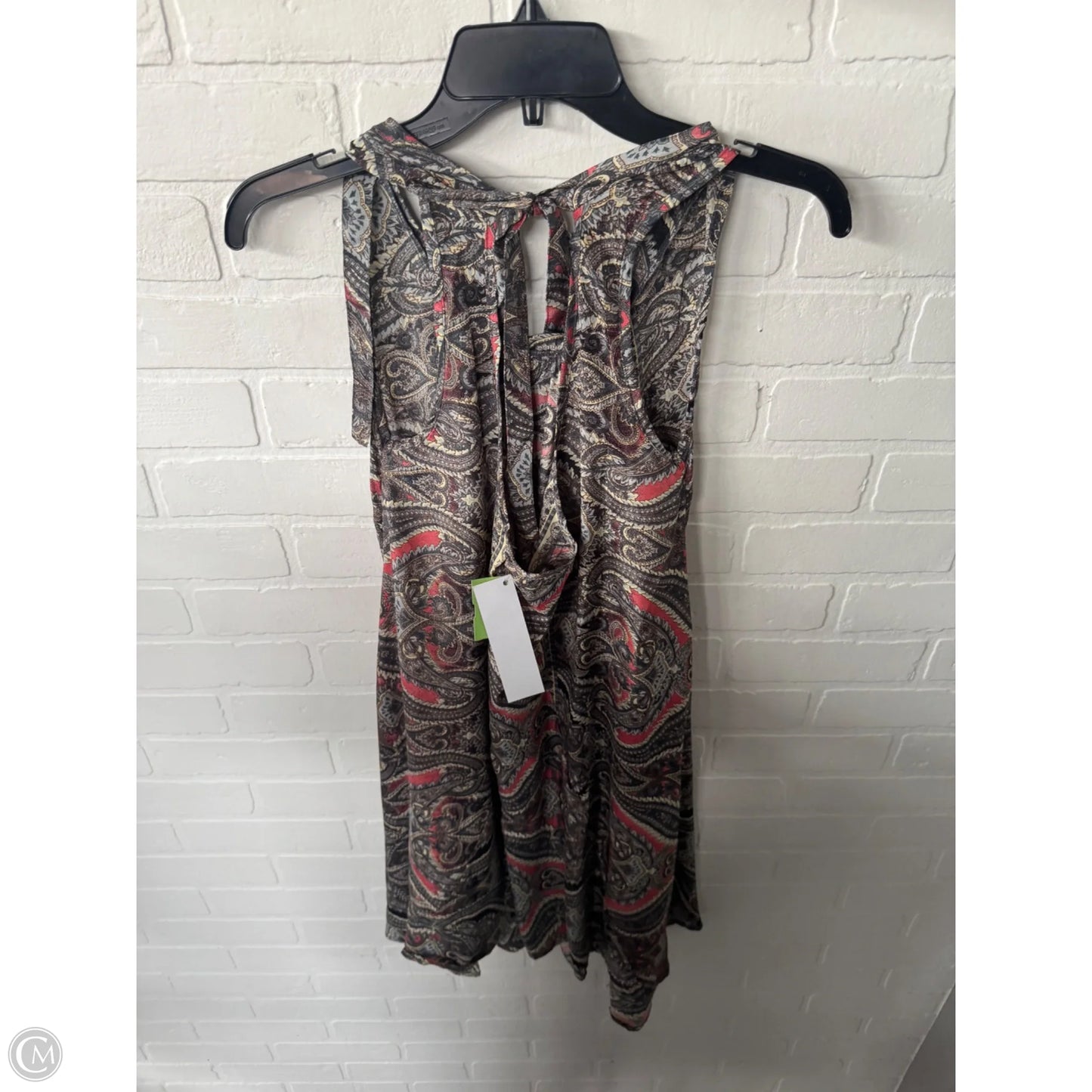 Tunic Sleeveless By Clothes Mentor In Grey & Yellow, Size: Osfm