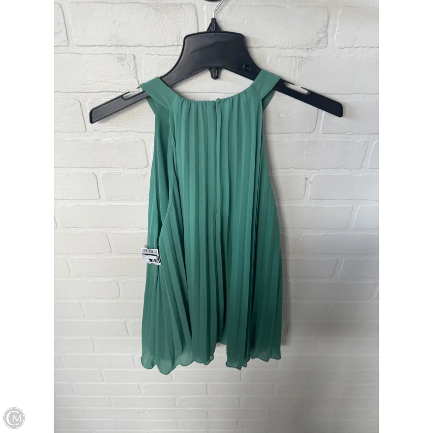 Top Sleeveless By H&m In Green, Size: M