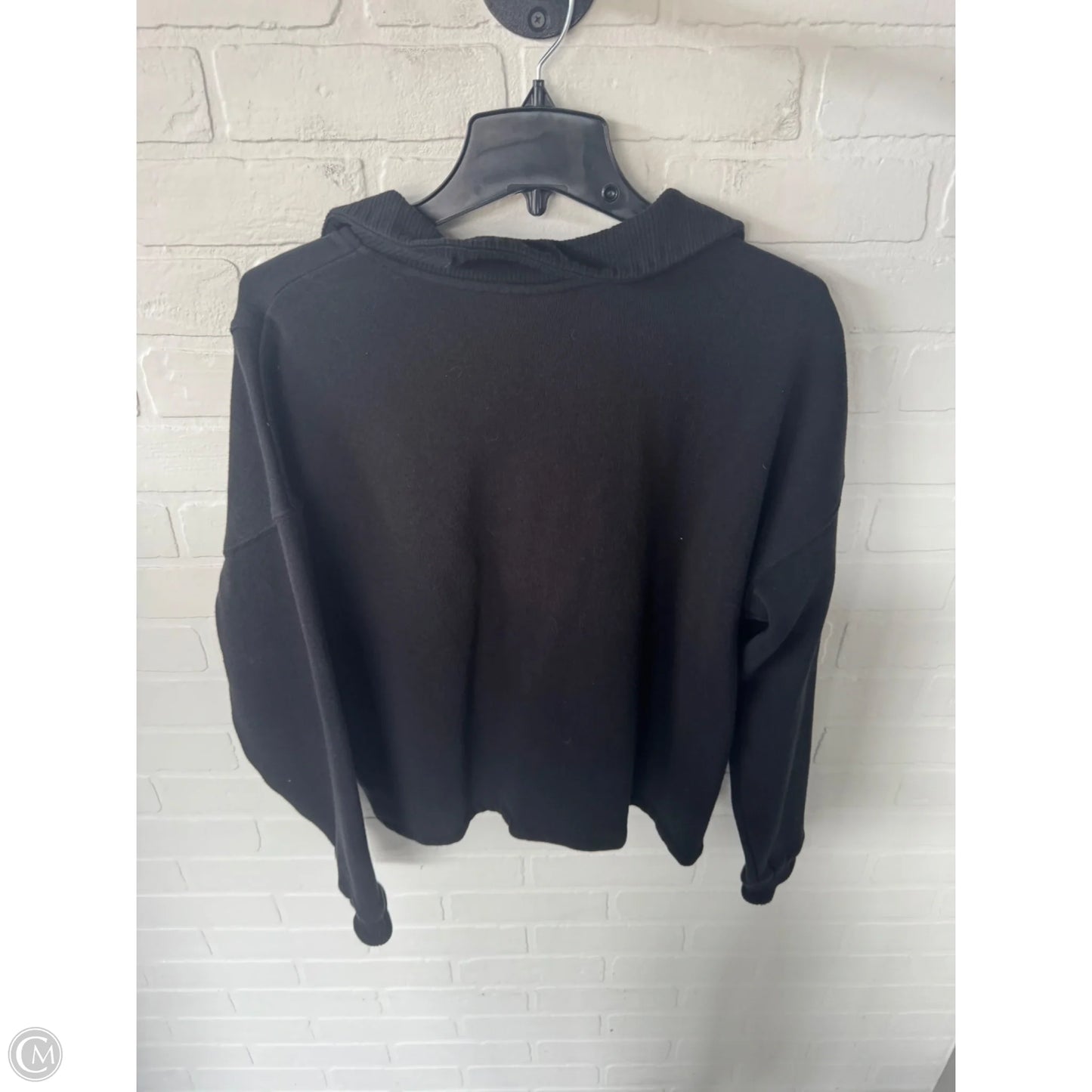 Sweatshirt Collar By White Crow In Black, Size: M