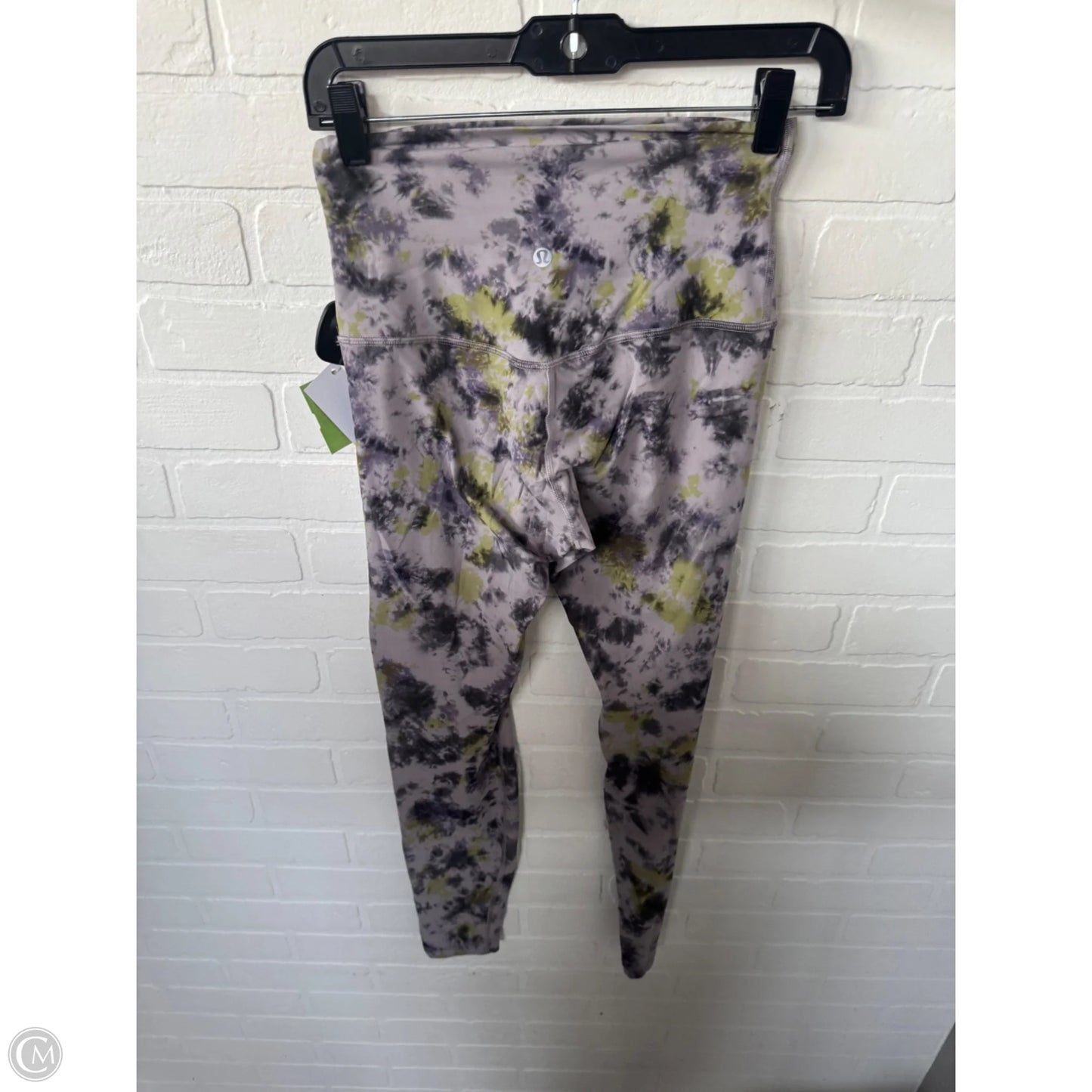 Athletic Leggings By Lululemon In Green & Grey, Size: 6