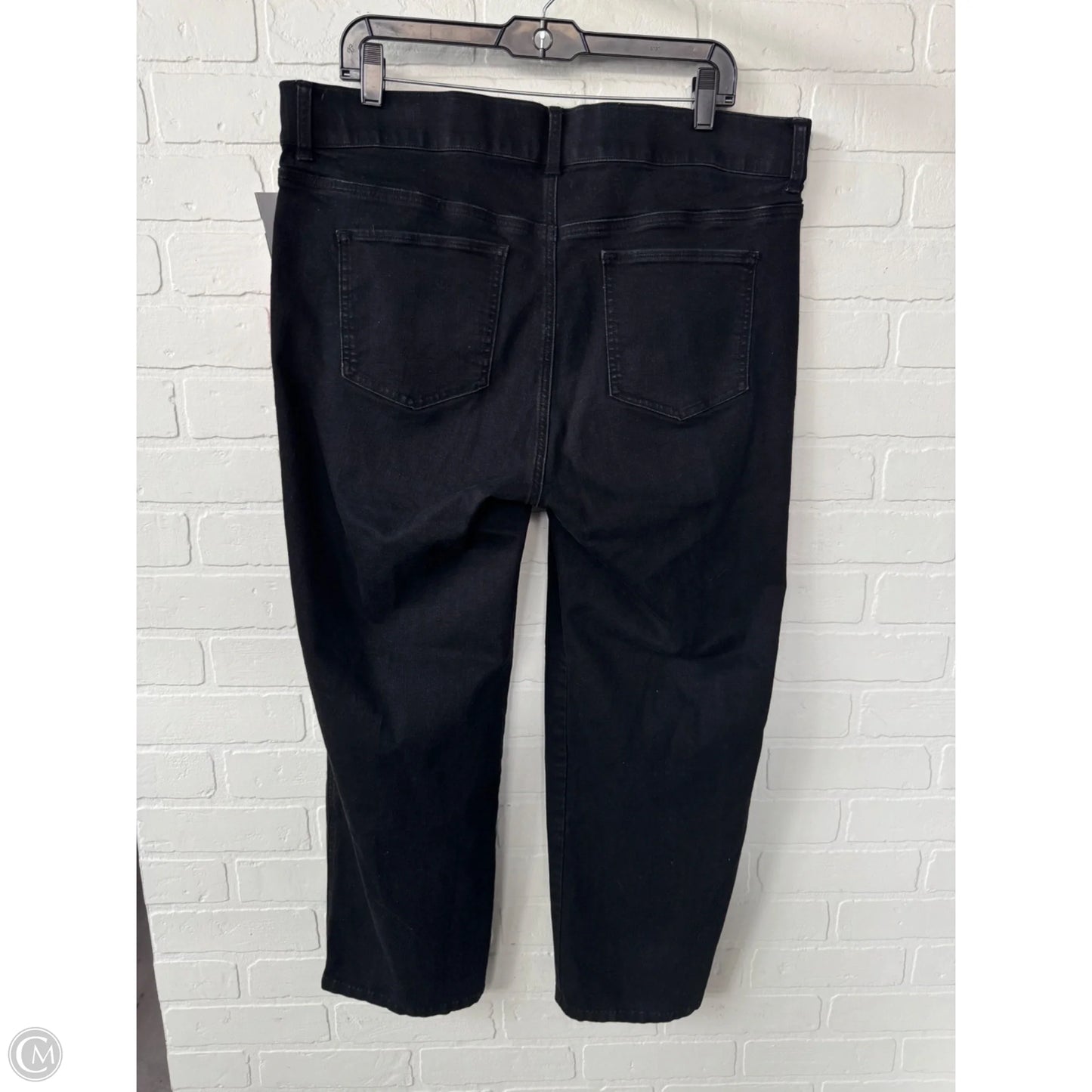 Jeans Straight By Gloria Vanderbilt In Black Denim, Size: 16