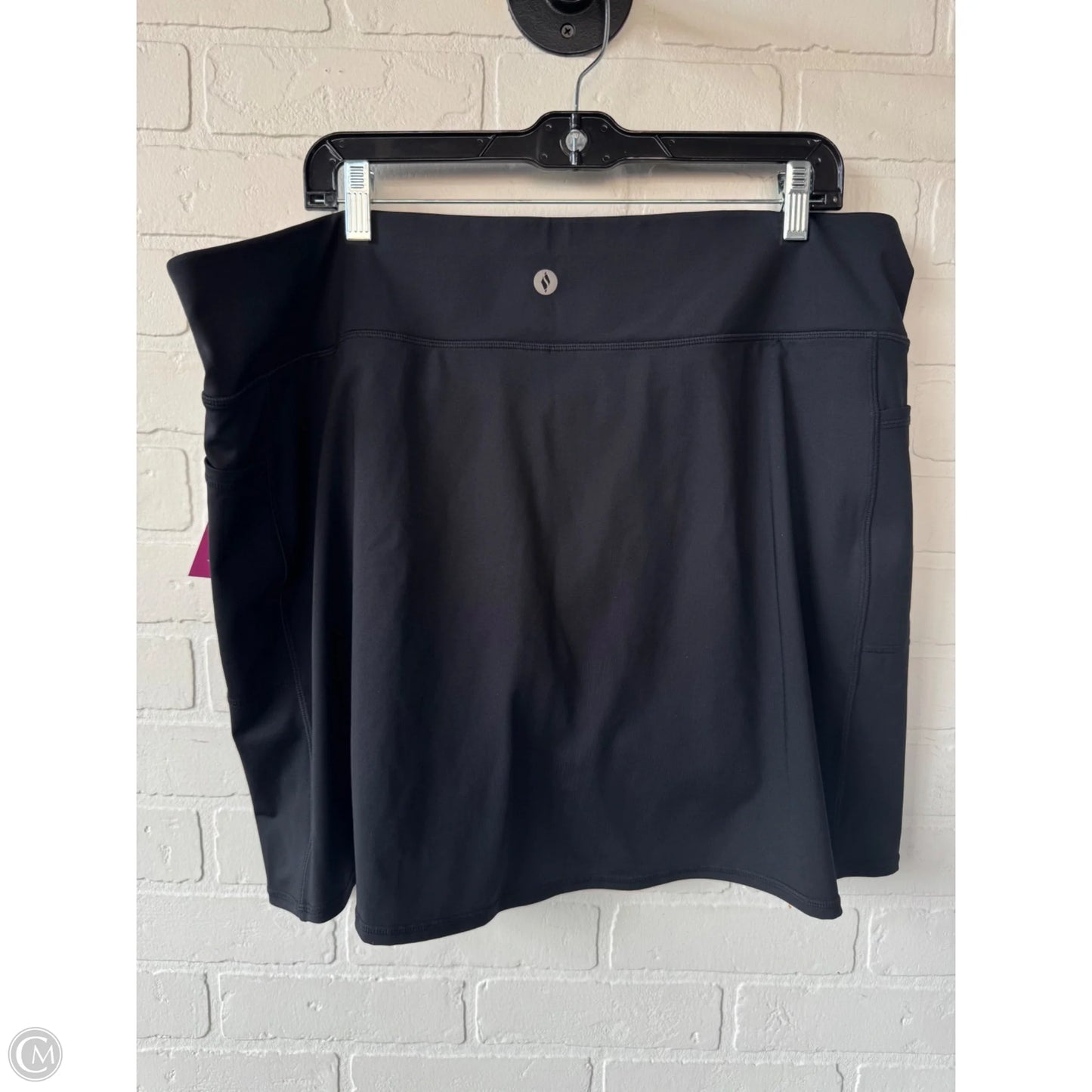 Athletic Skort By Skechers In Black, Size: 18