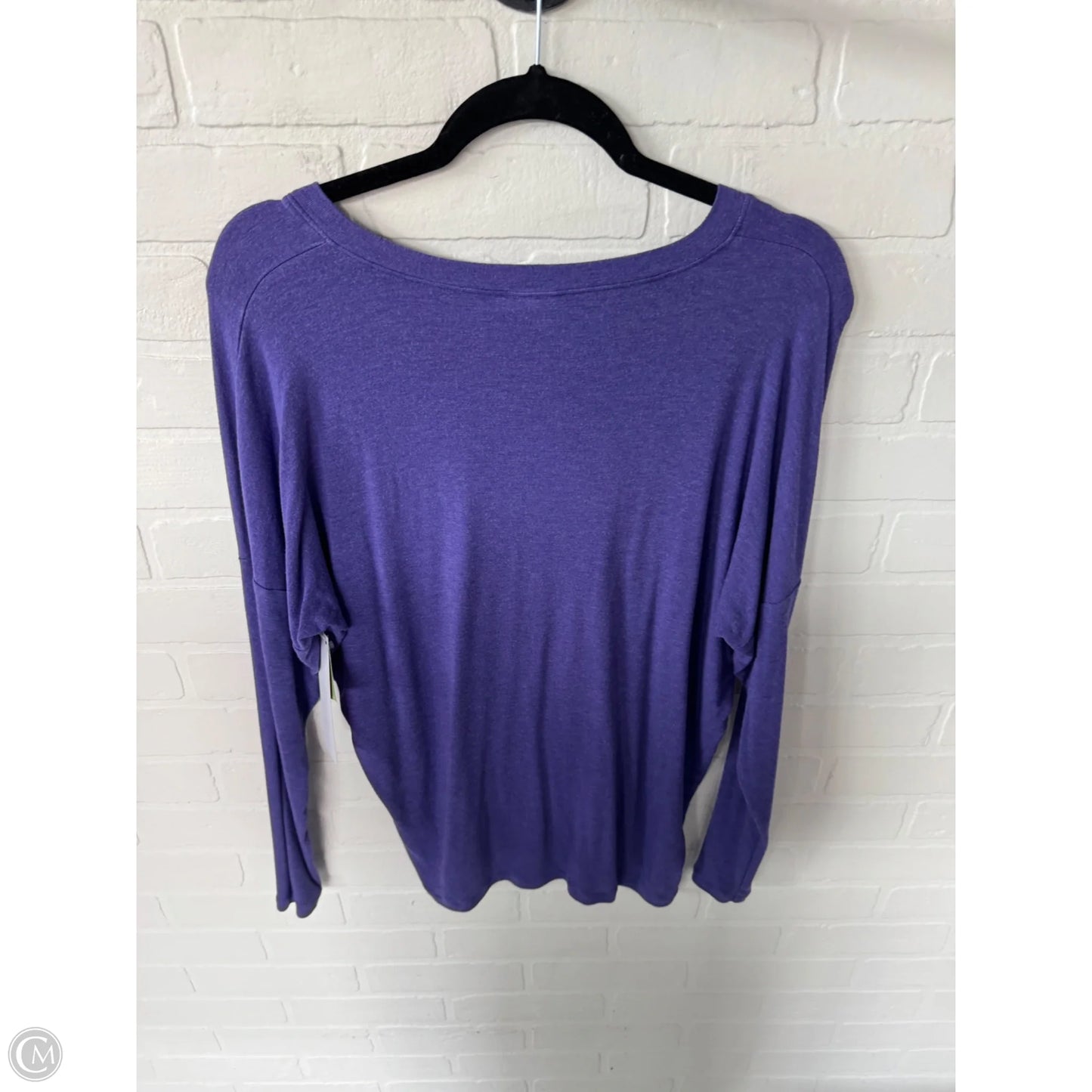 Top Long Sleeve Basic By Cabi In Purple, Size: S