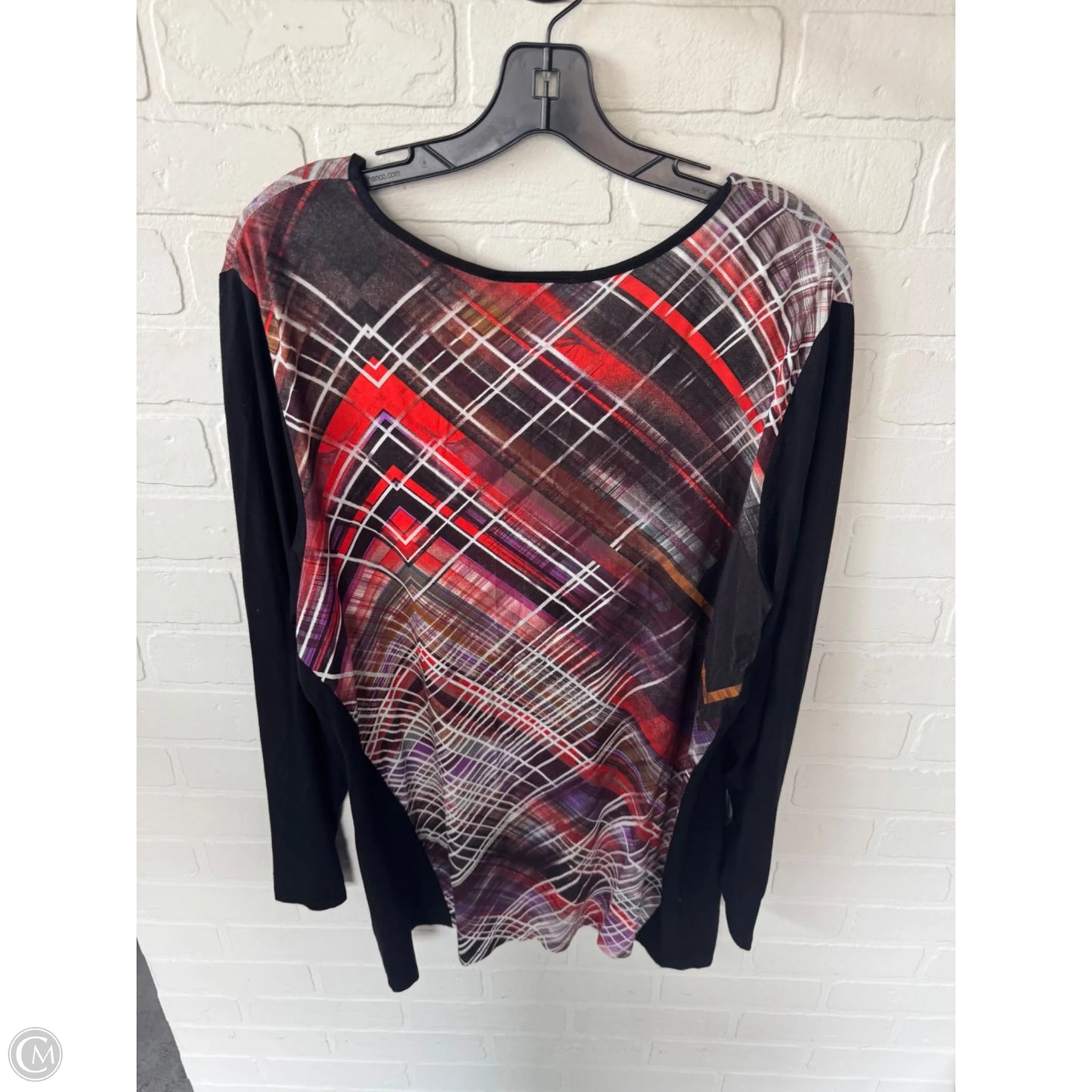 Top Long Sleeve By Clothes Mentor In Black & Red, Size: Xxl