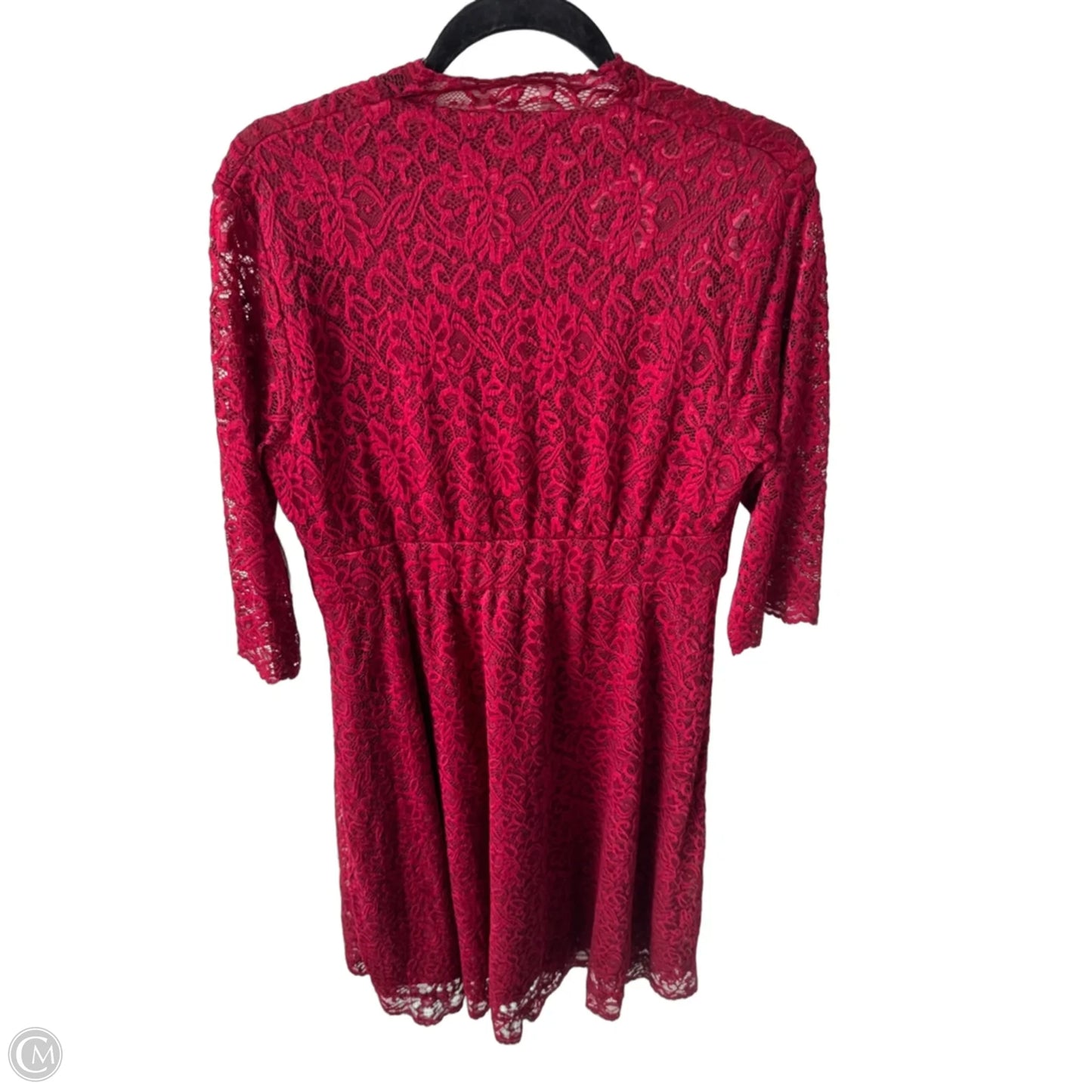Dress Party Midi By Clothes Mentor In Red, Size: 1x