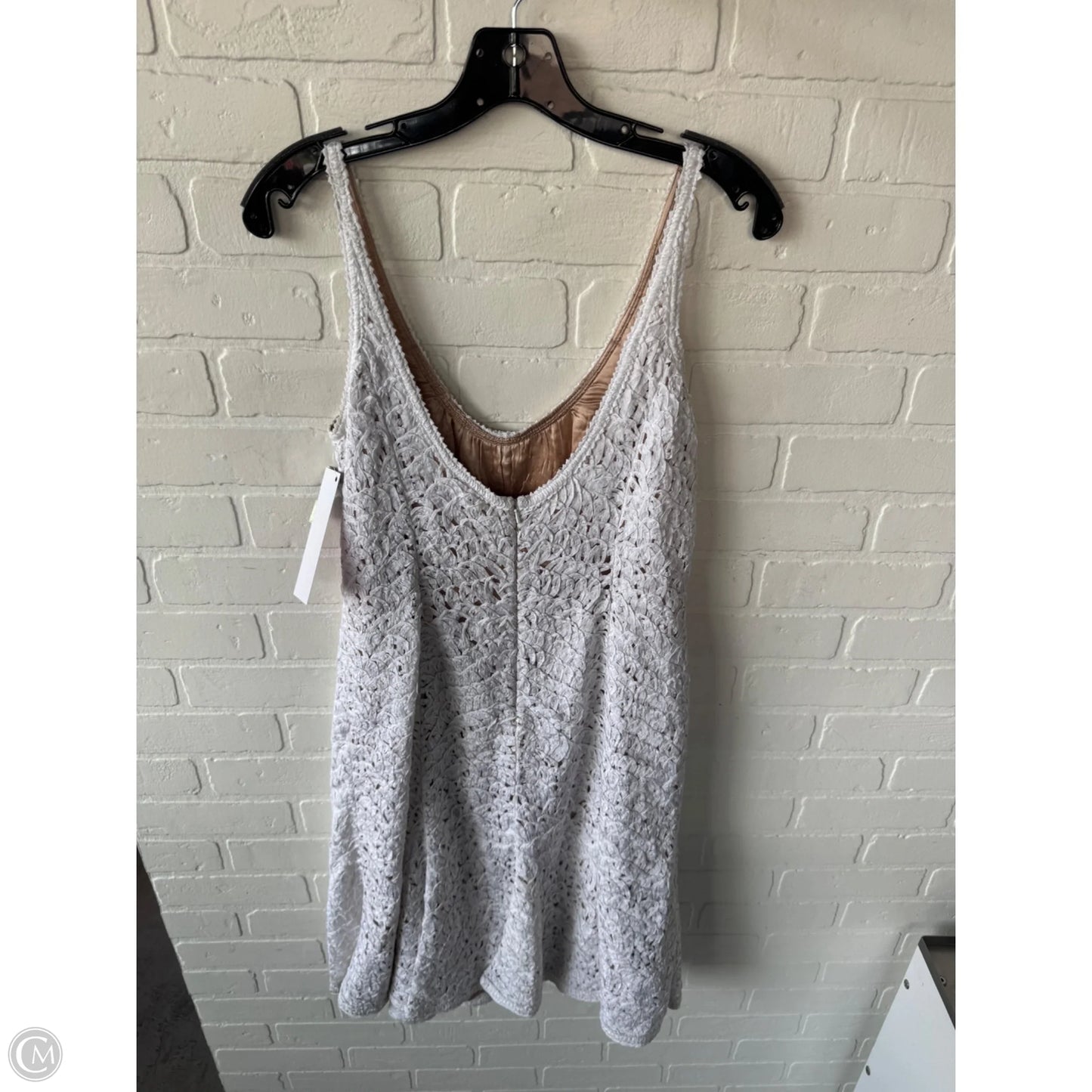 Dress Party Short By Carmen Marc Valvo In Tan & White, Size: M
