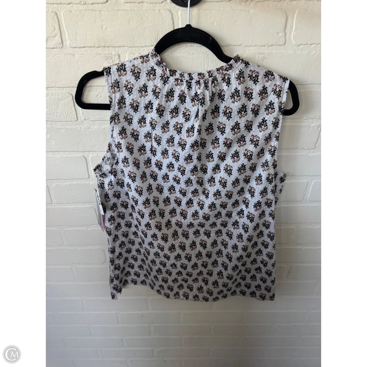 Top Sleeveless By Talbots In Black & White, Size: Lp
