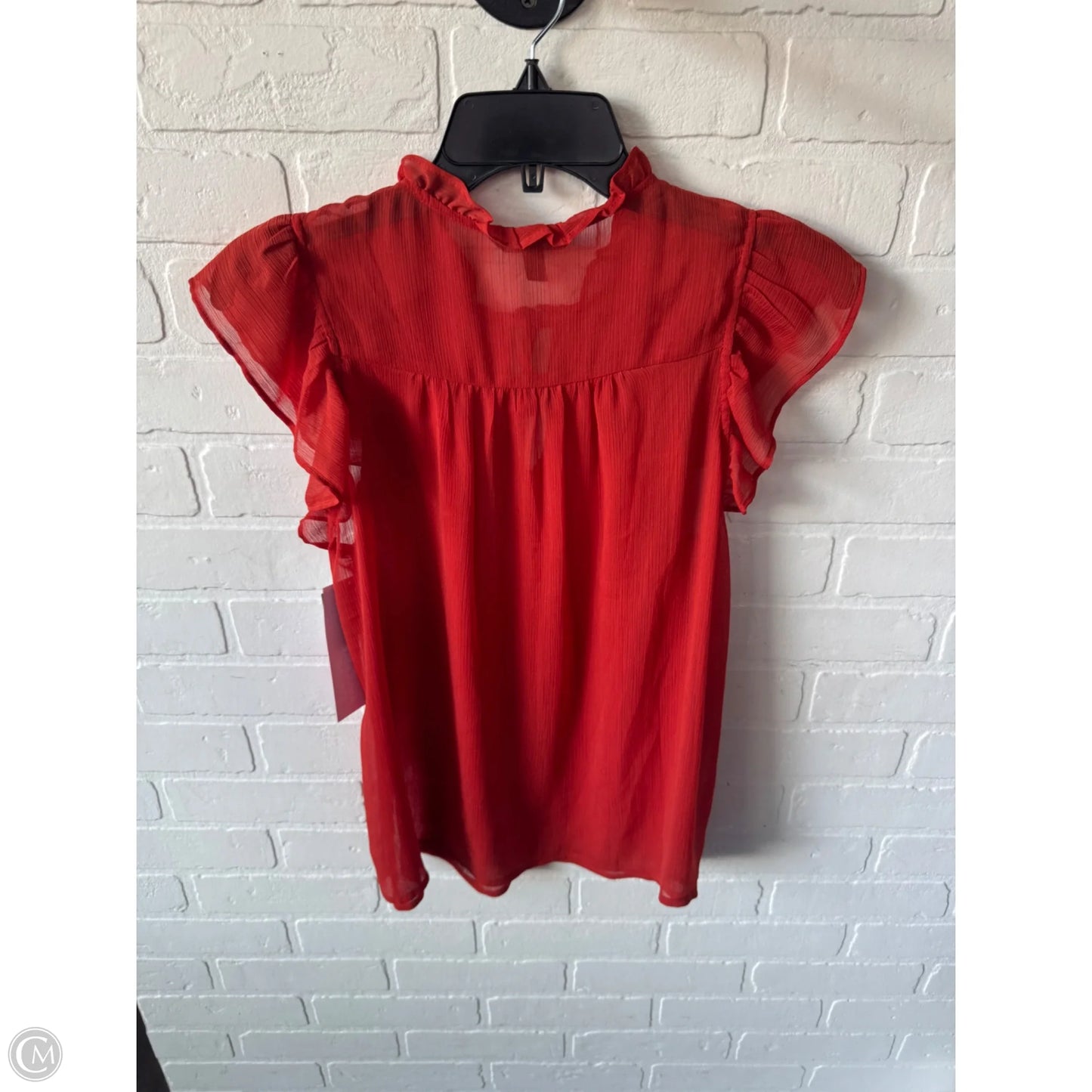 Top Short Sleeve By Banana Republic In Orange, Size: S