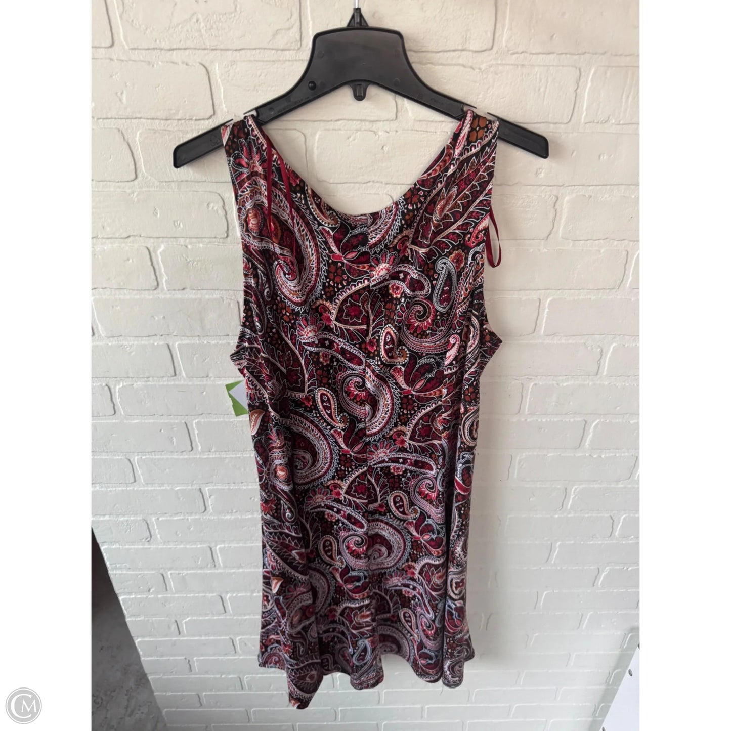 Dress Casual Short By Perceptions In Brown & Red, Size: Xl