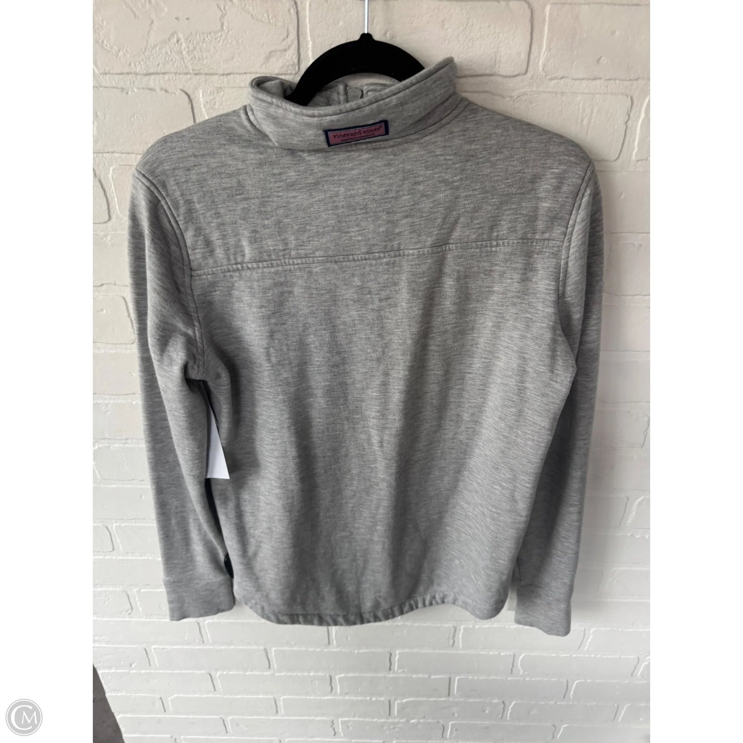 Sweatshirt Collar By Vineyard Vines In Grey, Size: S