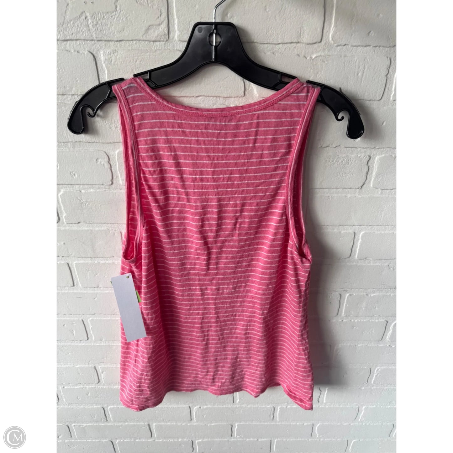 Top Sleeveless Basic By Joie In Pink & White, Size: L