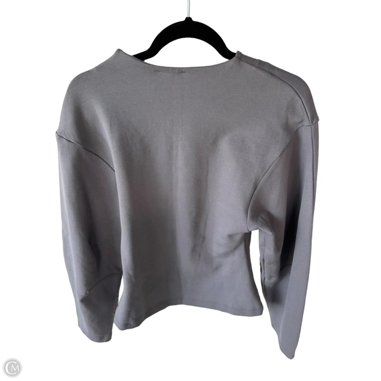 Top Long Sleeve By Zara In Grey, Size: M