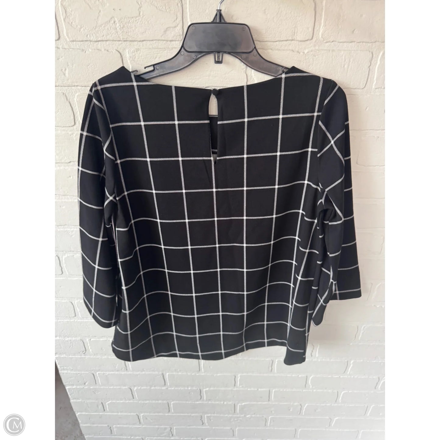 Top Long Sleeve By Melloday In Black & White, Size: M