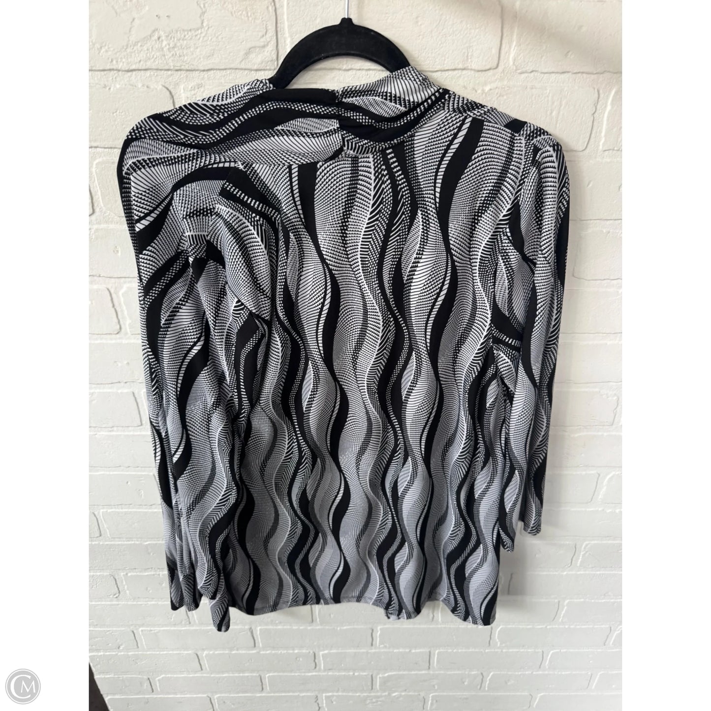 Cardigan By Kasper In Black & White, Size: M