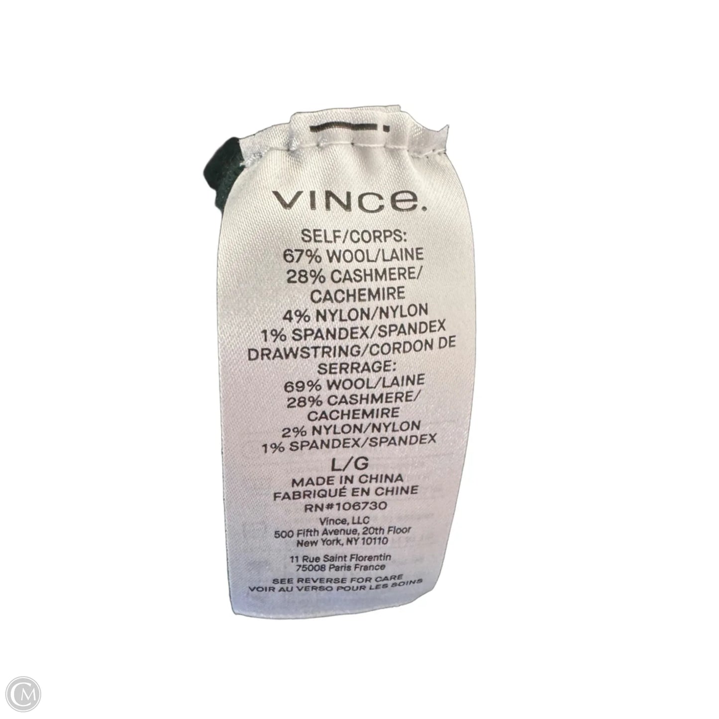 Sweater Cashmere By Vince In Green, Size: L