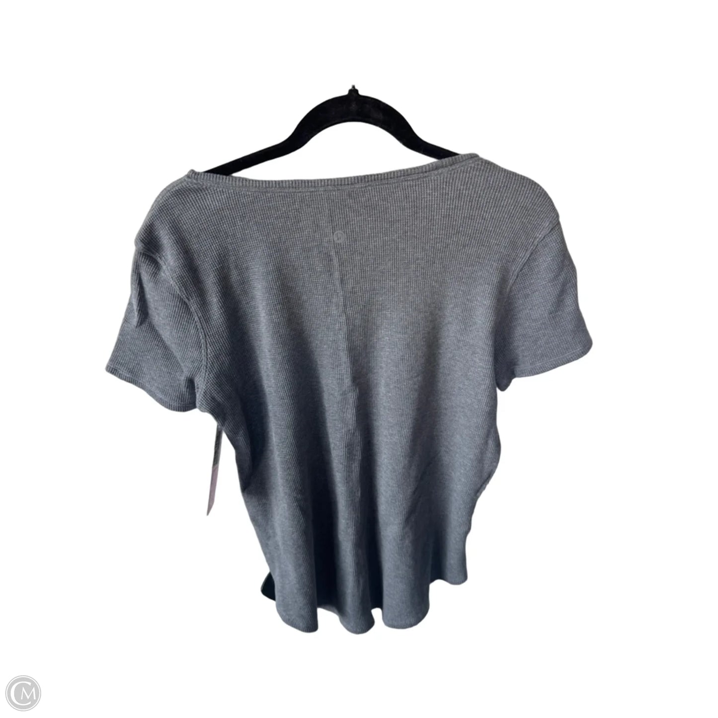 Athletic Top Short Sleeve By Lululemon In Grey, Size: M