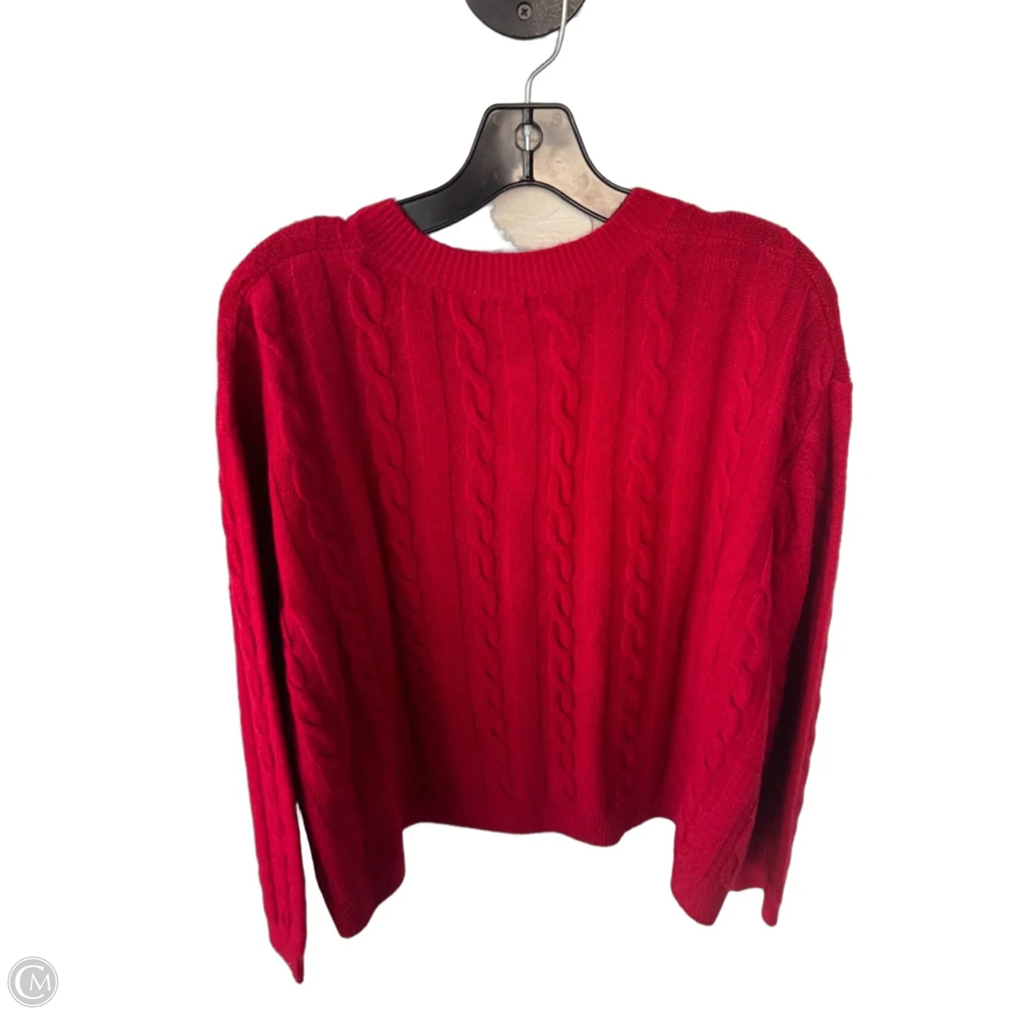 Sweater Cardigan By Cece In Red, Size: L
