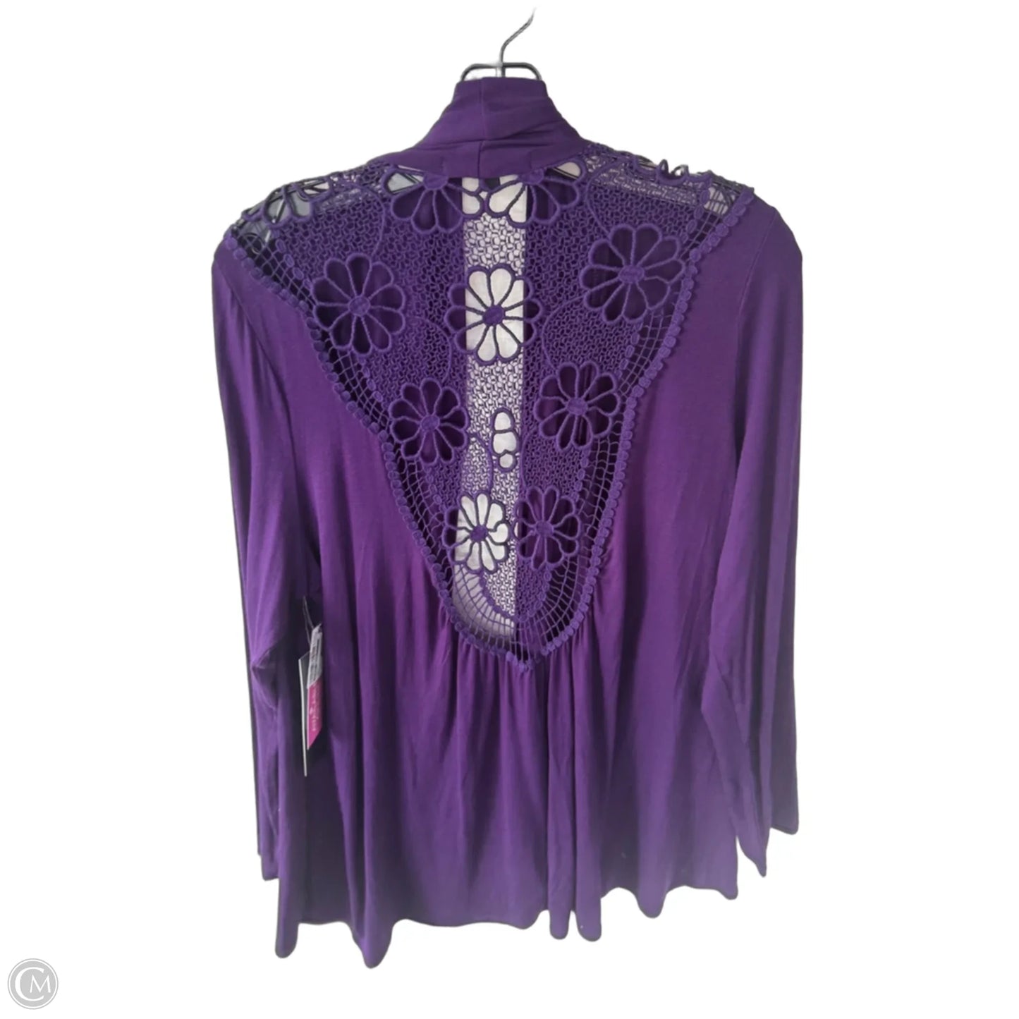 Cardigan By Always Indigo In Purple, Size: 2x