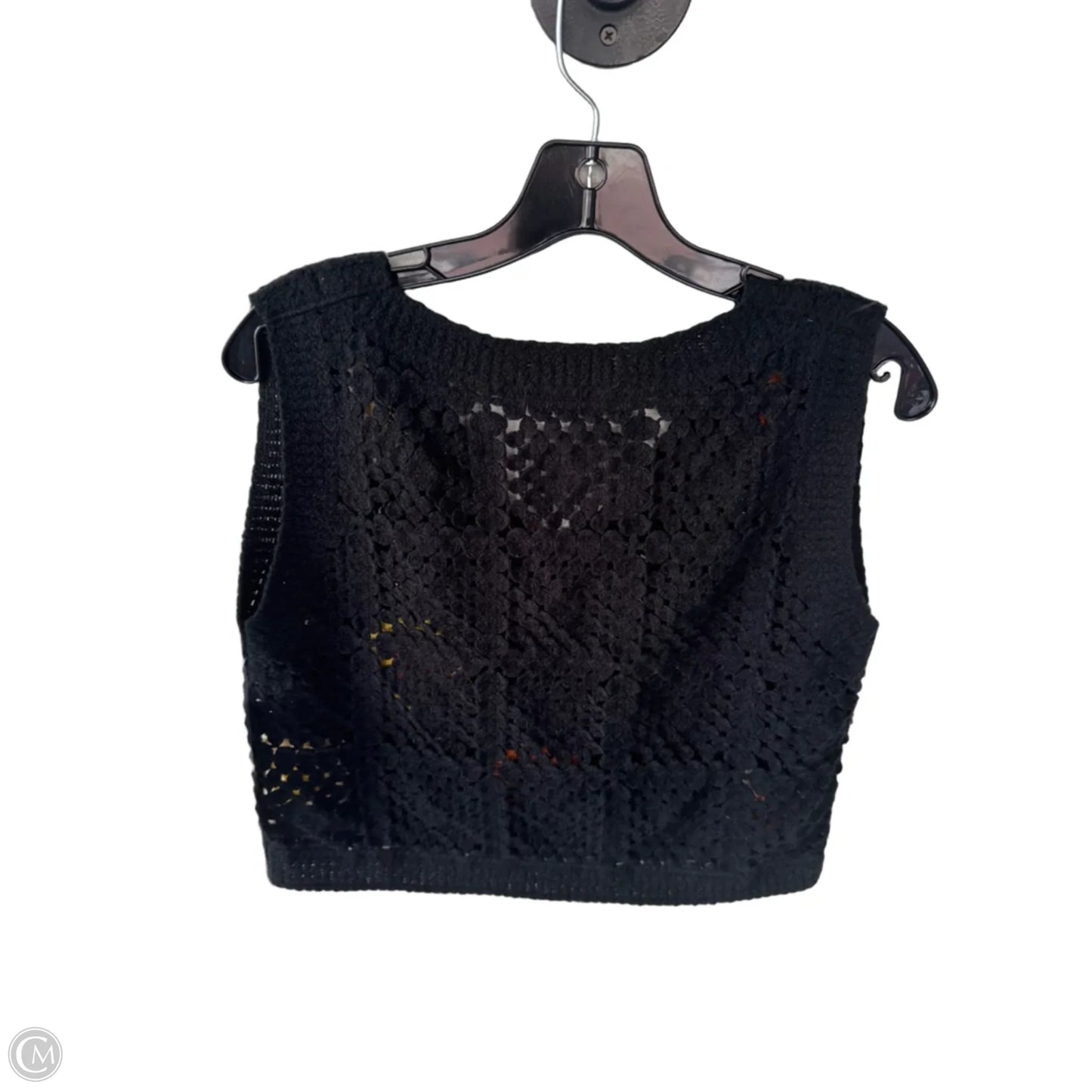 Vest Sweater By Rebellion In Black & Orange, Size: Xs
