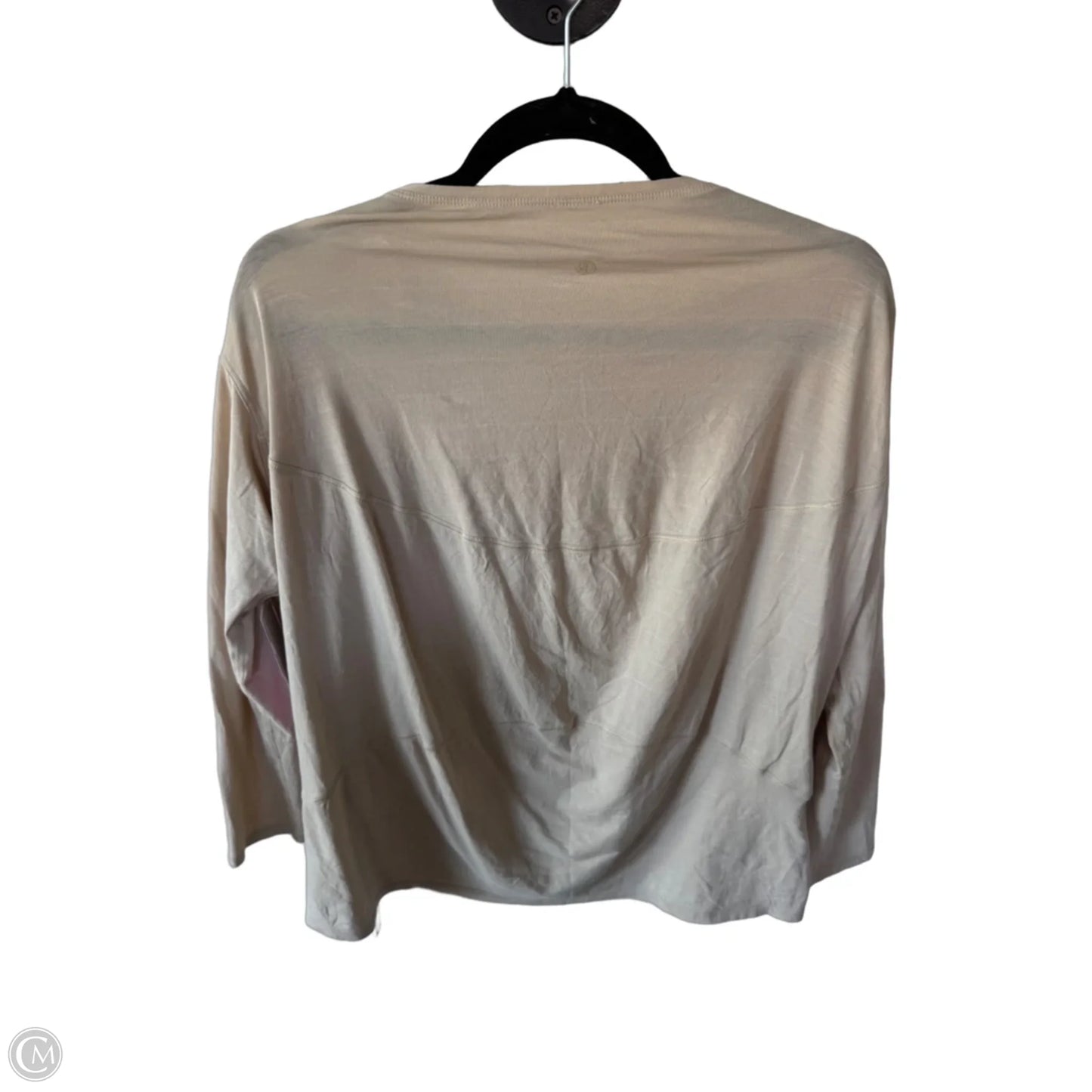 Athletic Top Long Sleeve Crewneck By Lululemon In Tan, Size: M