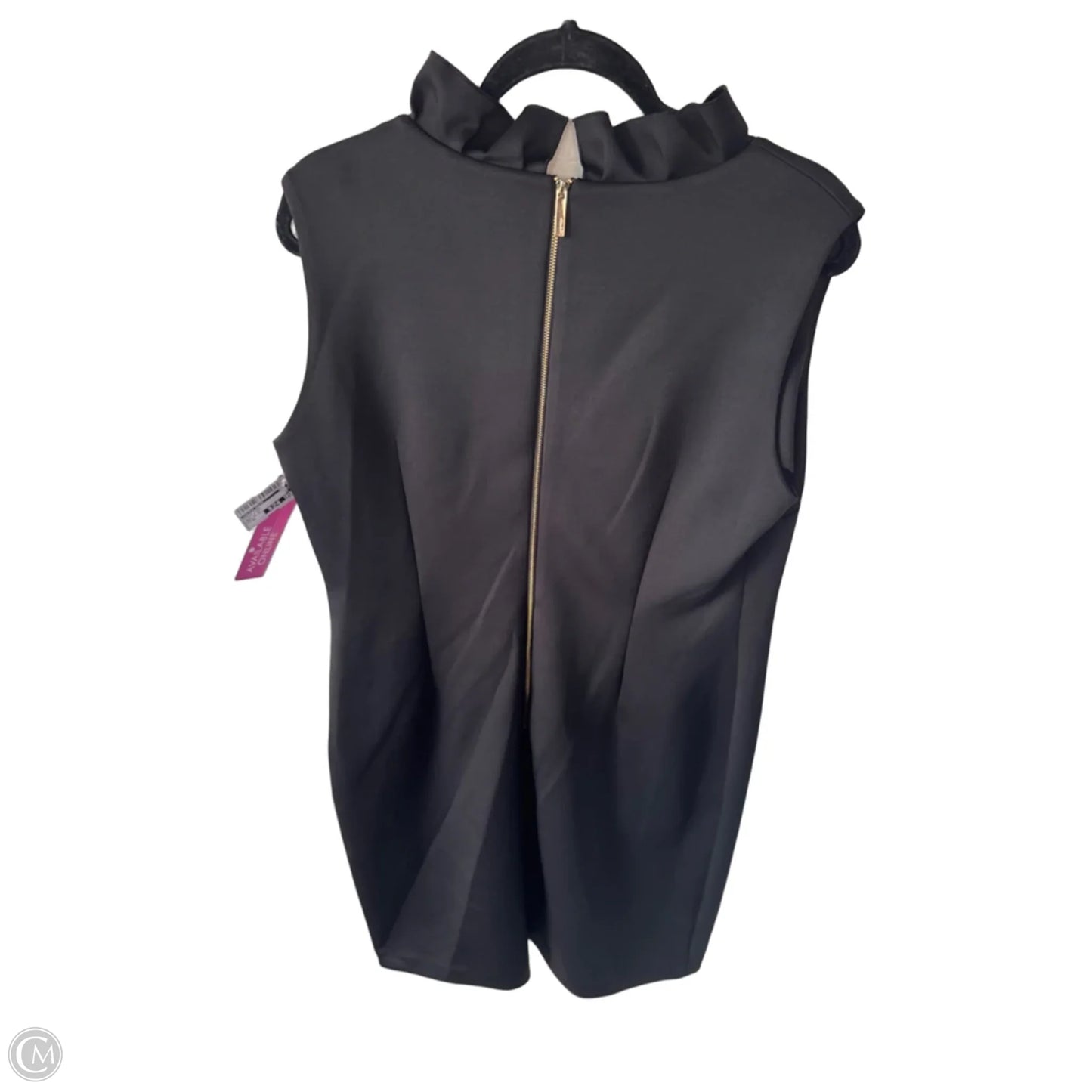 Dress Work By Calvin Klein In Black & Gold, Size: Xl