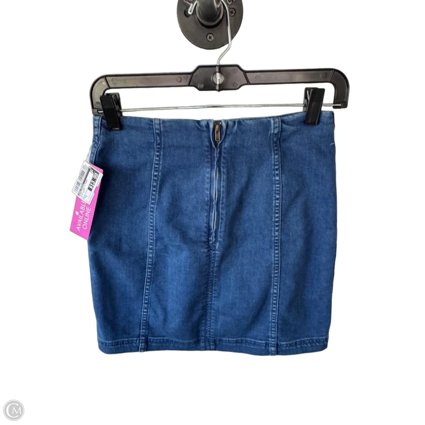 Skirt Mini & Short By Free People In Blue Denim, Size: 6