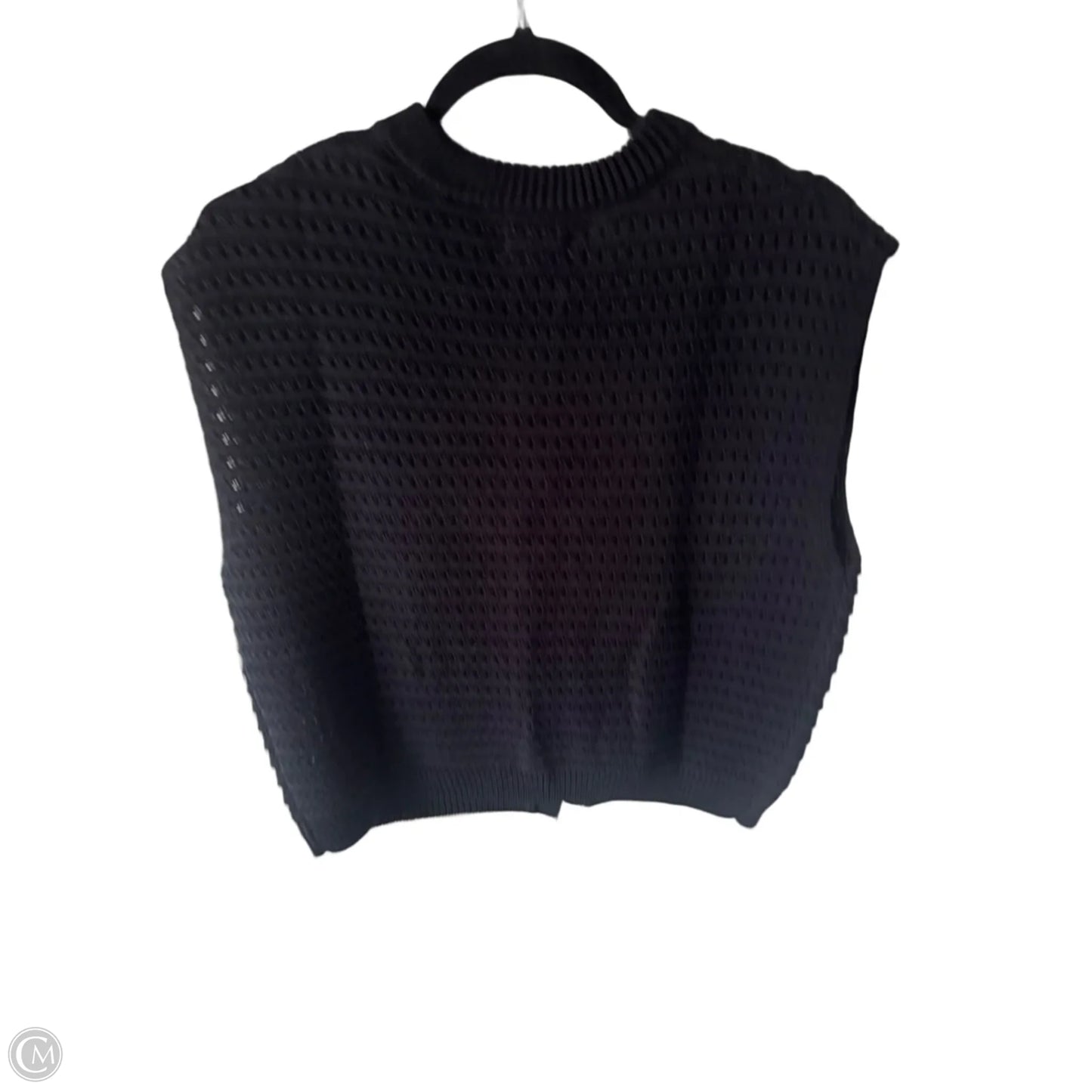 Vest Sweater By Elan In Black, Size: M