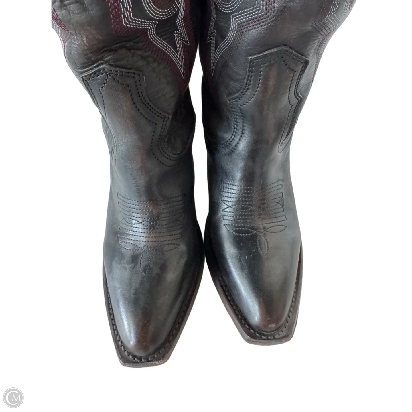 Boots Western By Freebird In Black & Red, Size: 9