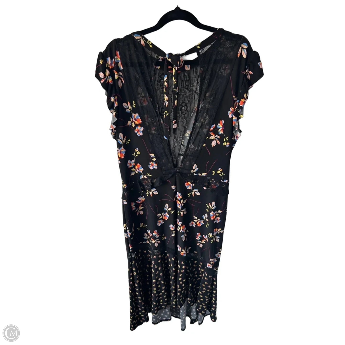 Dress Party Long By Top Shop In Black & Orange, Size: M