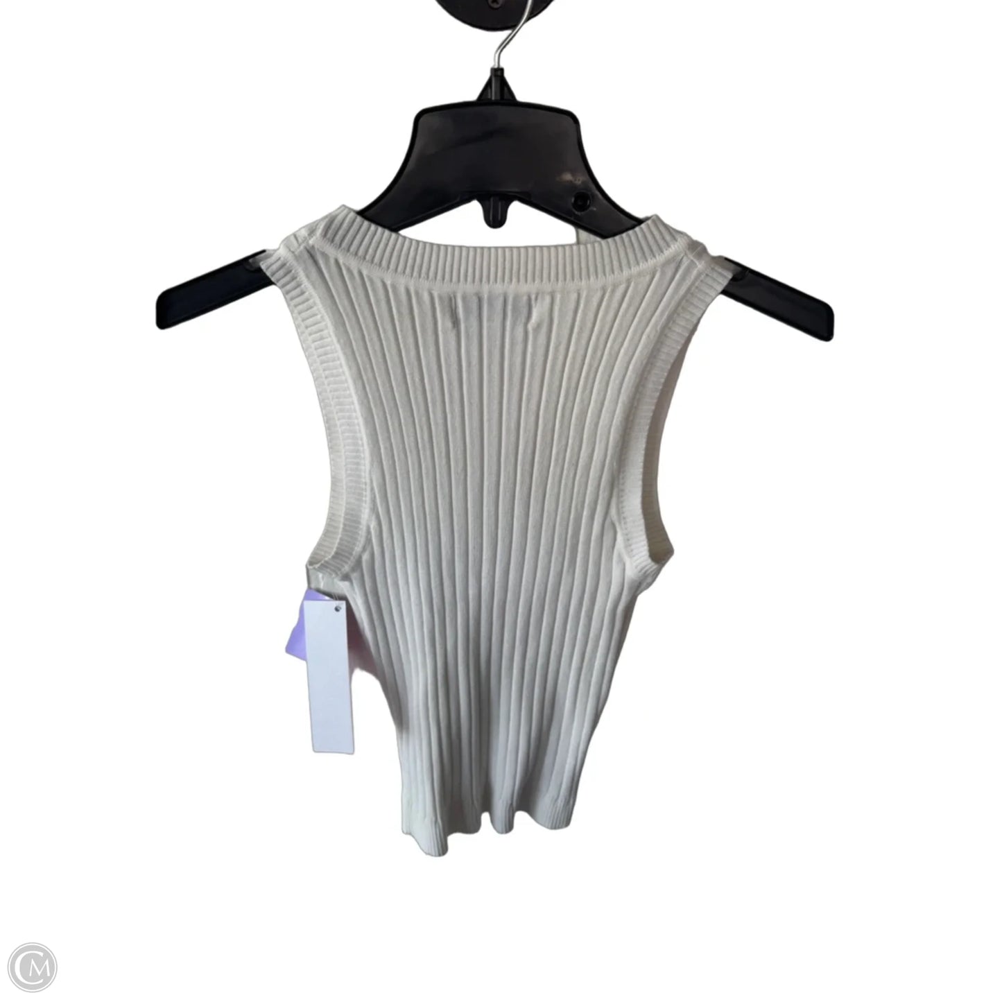 Vest Sweater By Clothes Mentor In White, Size: S