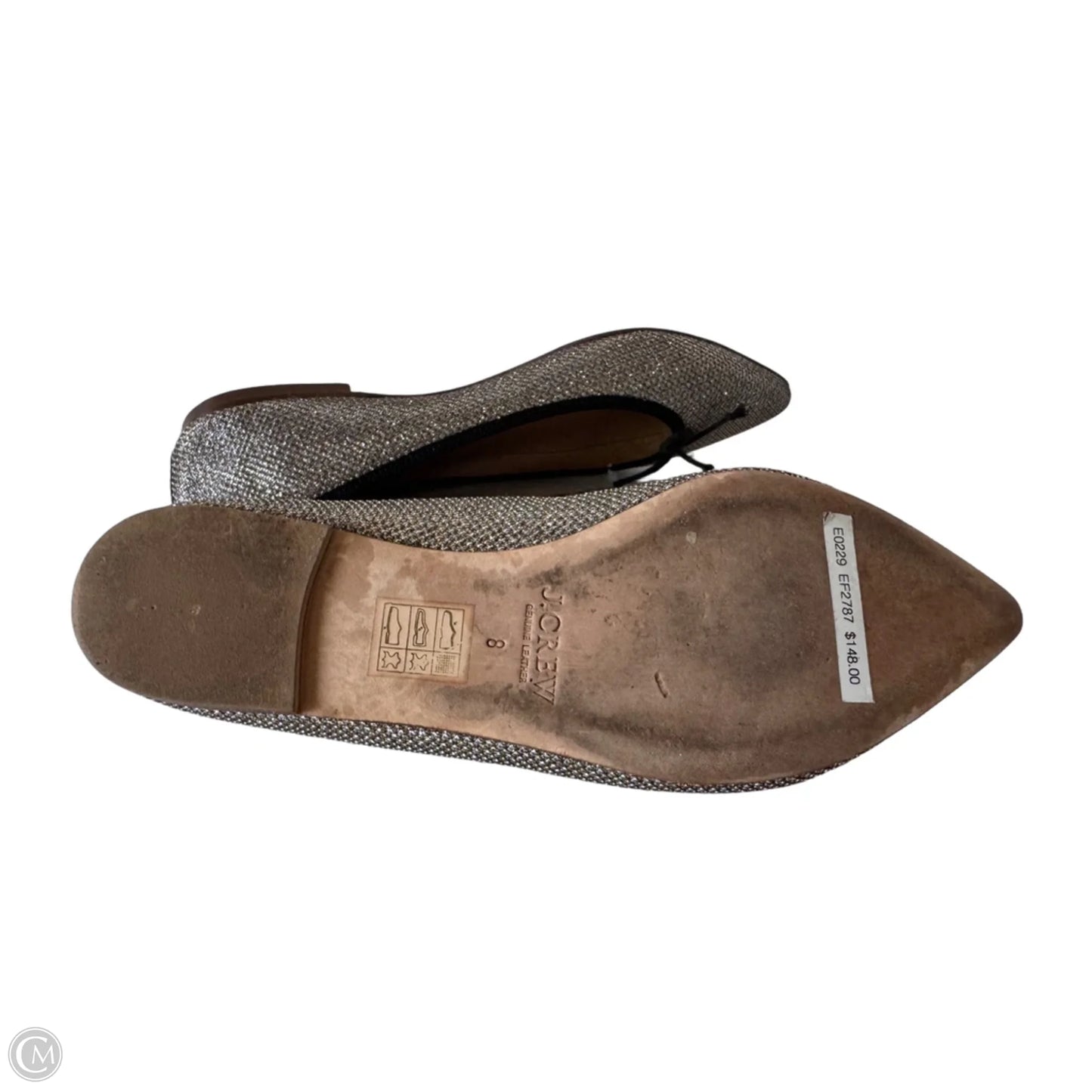 Shoes Flats By J. Crew In Silver, Size: 8