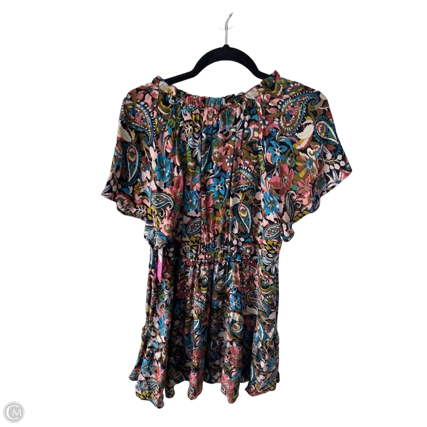 Dress Casual Short By Anthropologie In Black & Green, Size: M