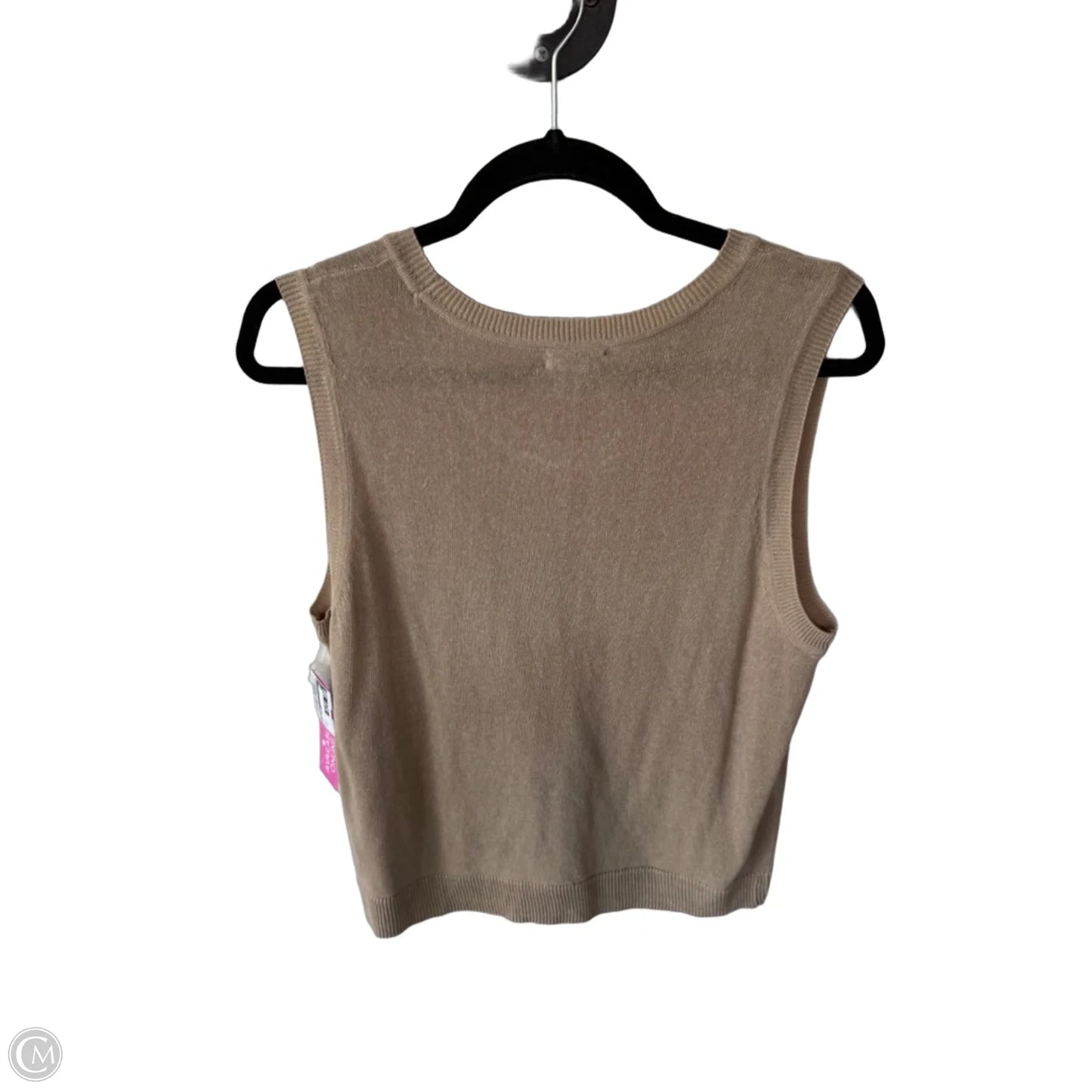 Vest Sweater By Halogen In Tan, Size: L