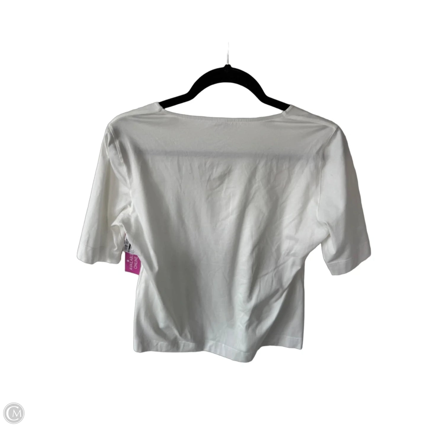 Top Short Sleeve Basic By Akris In White, Size: L