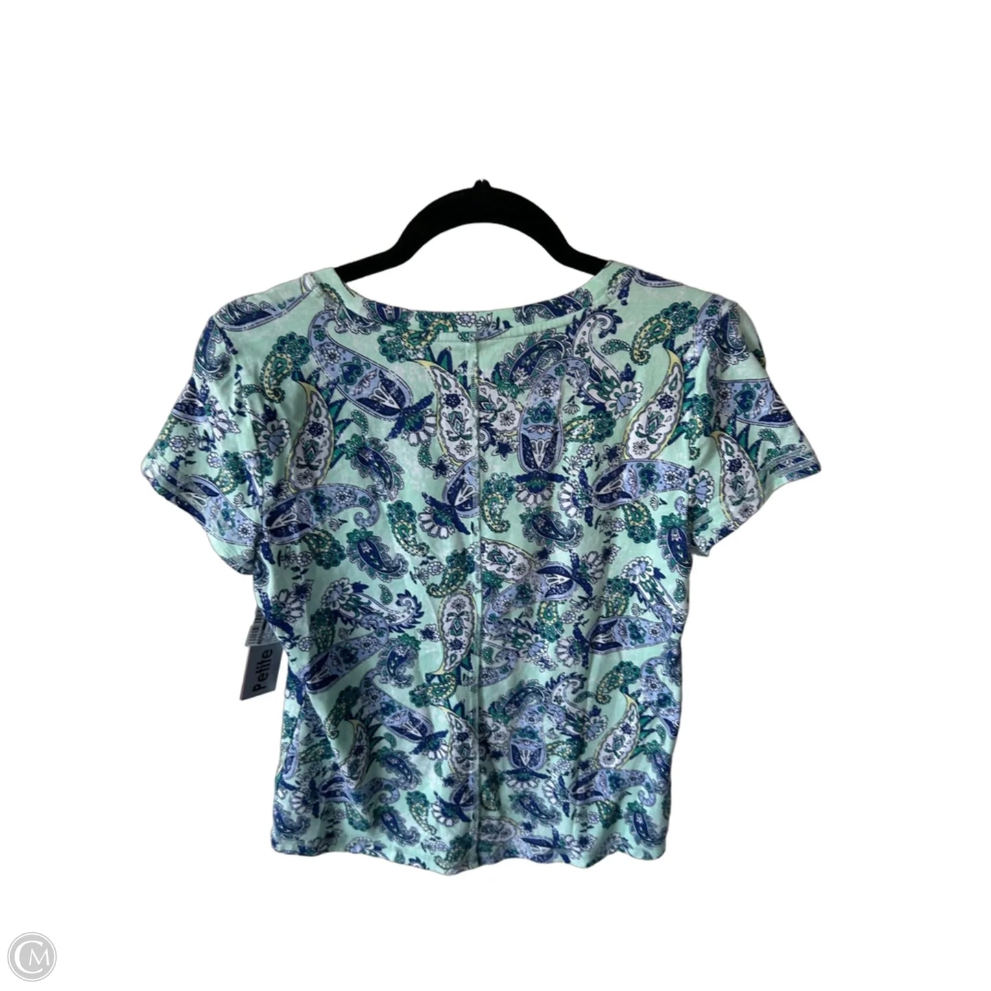 Top Short Sleeve By Talbots In Blue & Green, Size: Mp