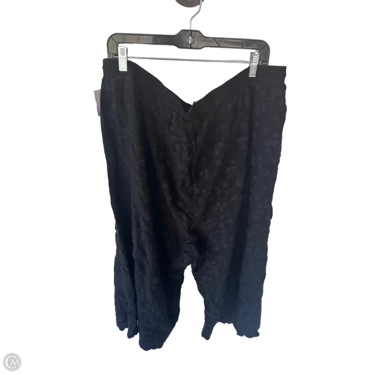 Pants Designer By Johnny Was In Black & Blue, Size: 1x