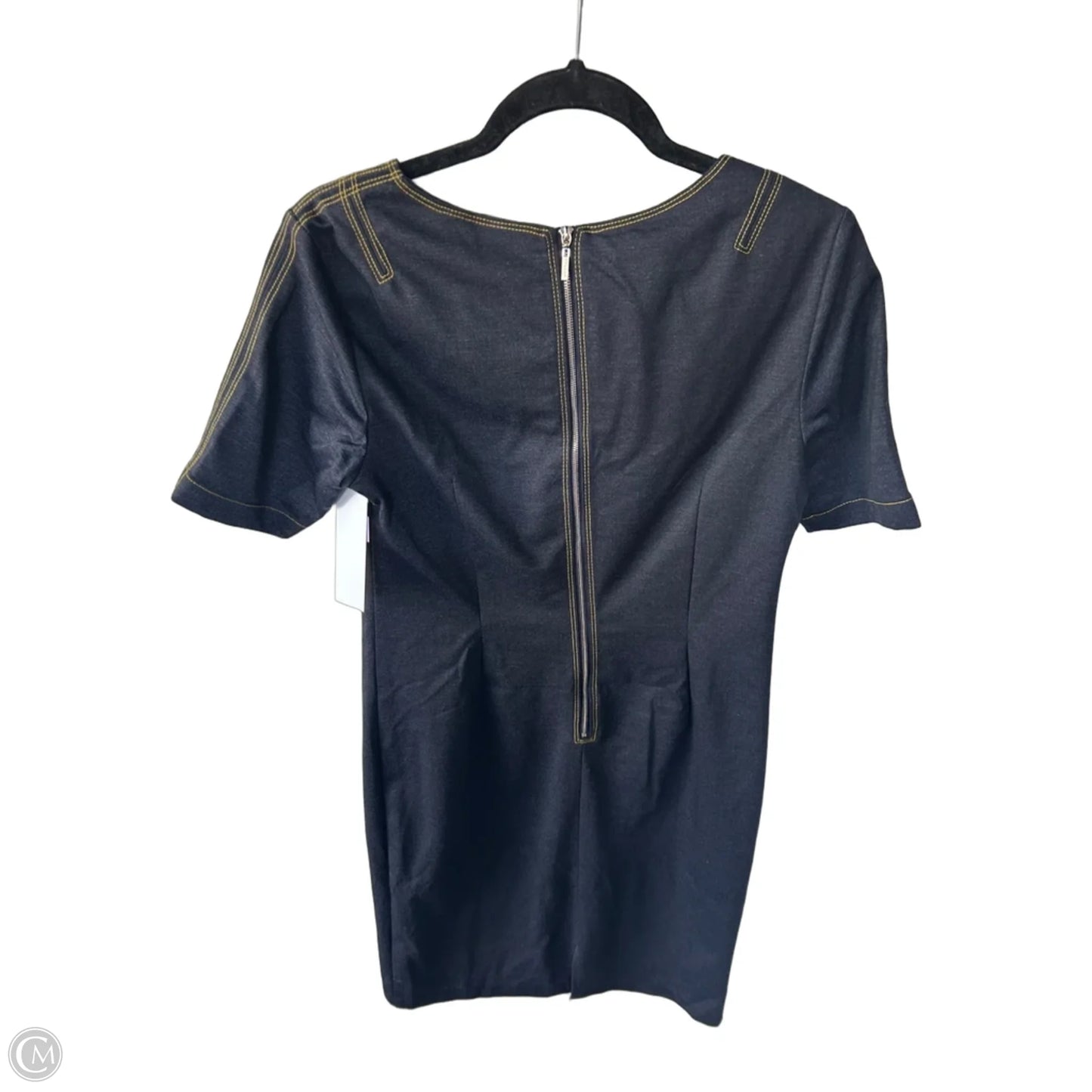 Dress Work By T Tahari In Blue Denim, Size: M